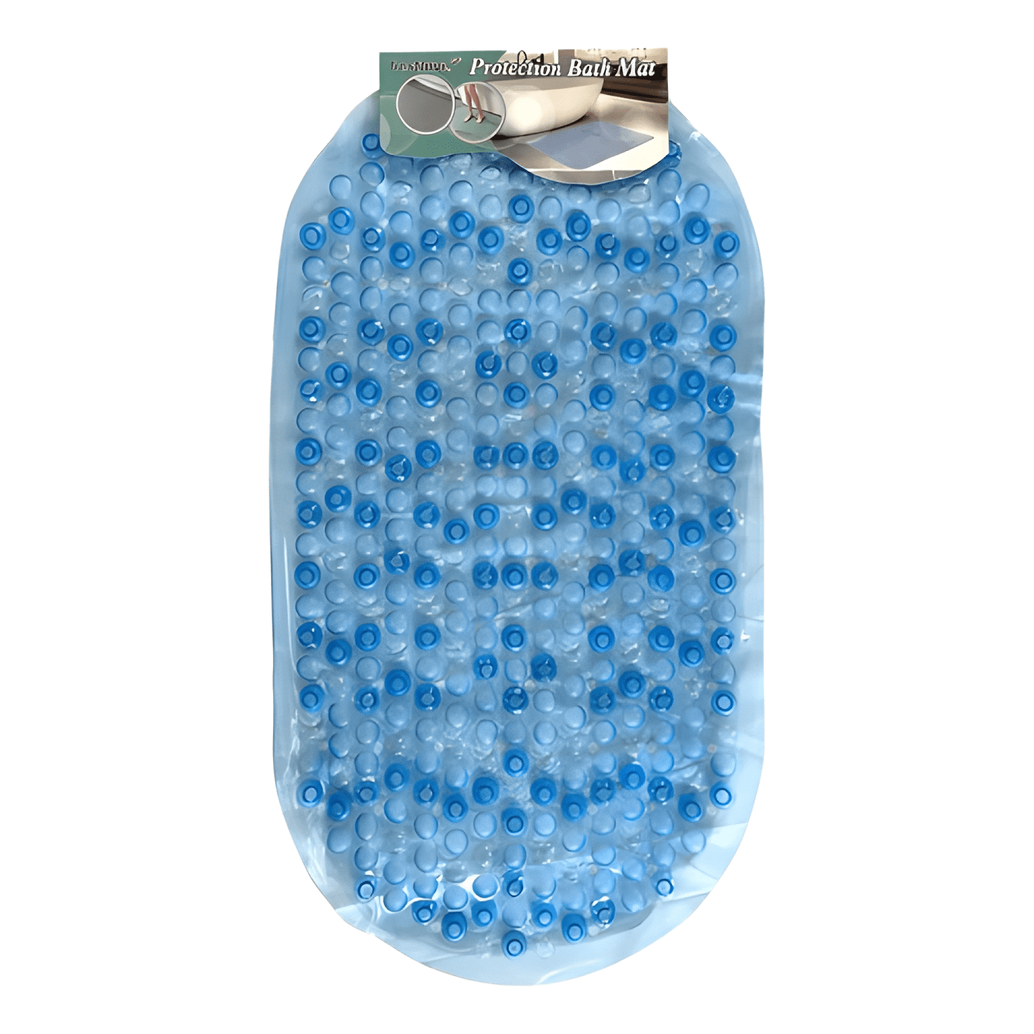 Alfombra De Baño Para Ducha Tina Antideslizante 68x37cm #1-2