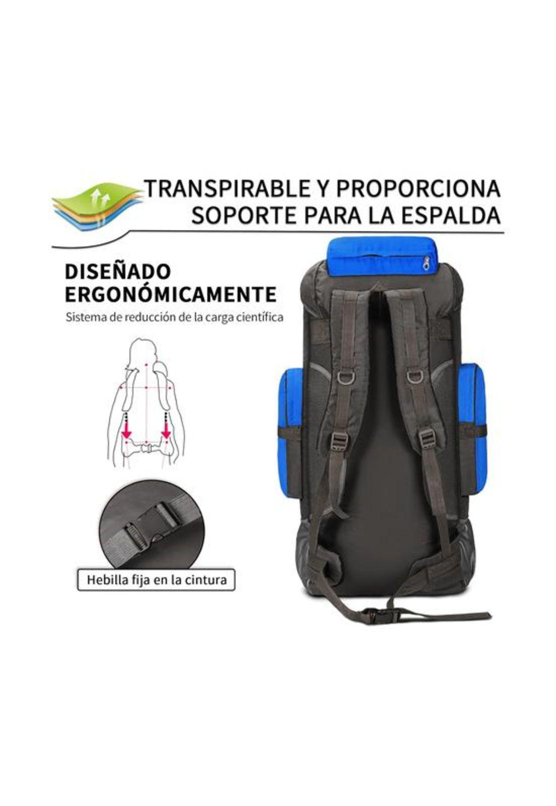 Mochila impermeable de 90L color azul-3