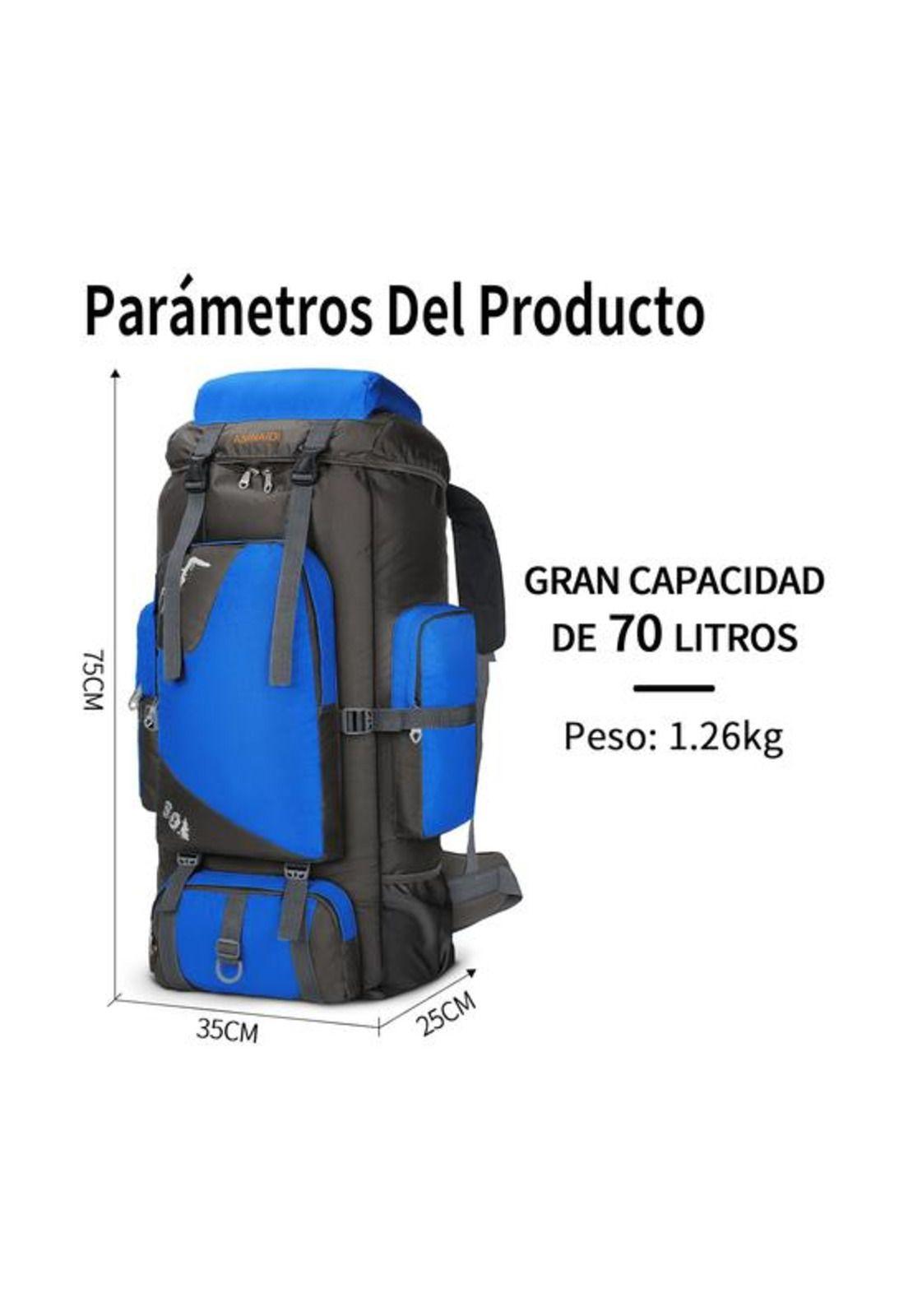 Mochila impermeable de 90L color azul-4