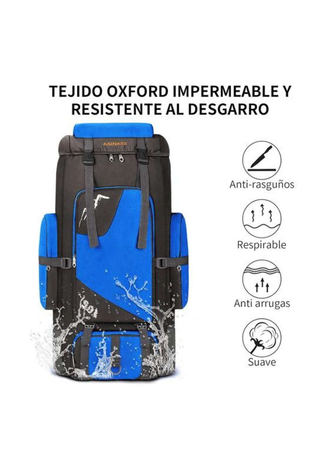 Mochila impermeable de 90L color azul-5