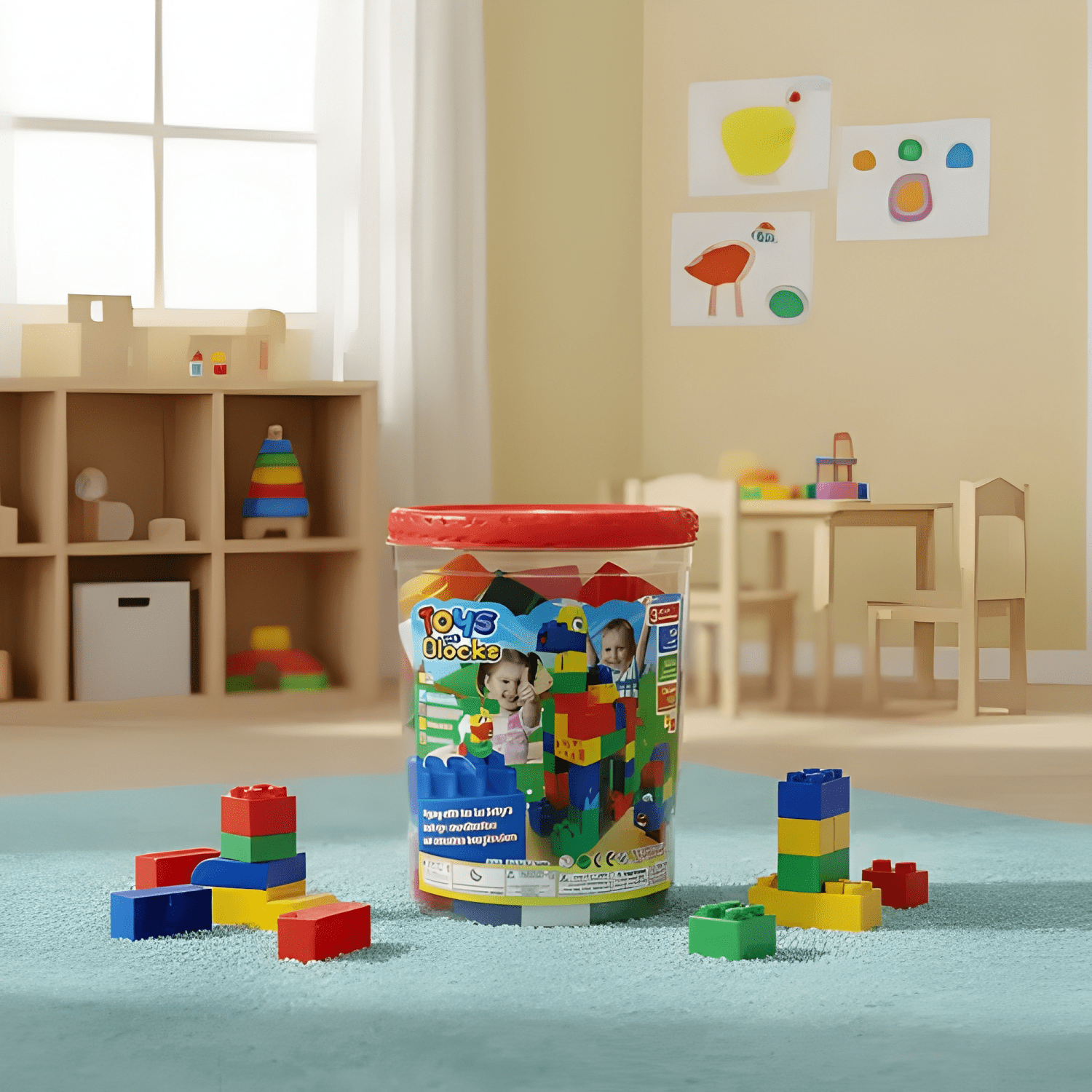 Juego de encastre bloques grandes construcción niños-1