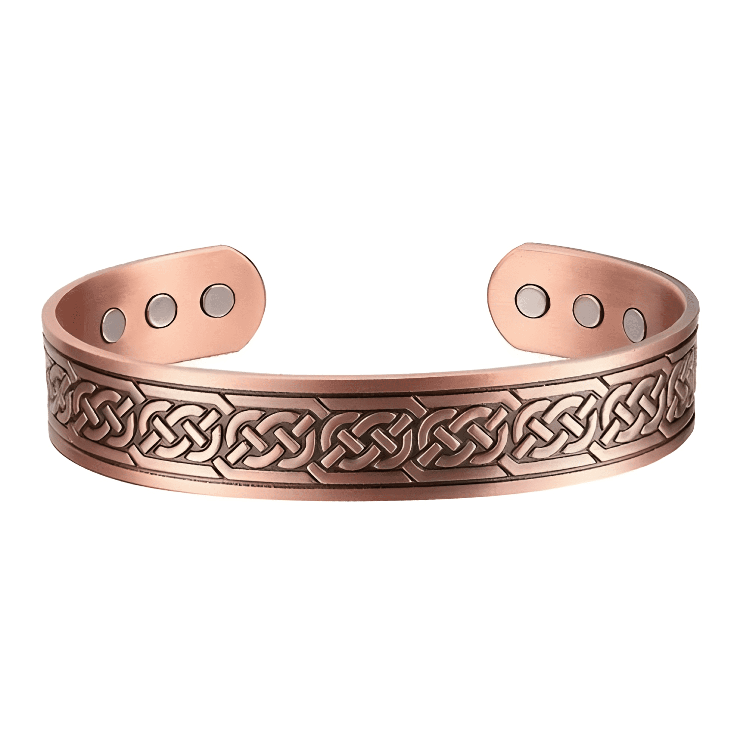 Pulsera cobre brazalete magnética 6 imanes artritis diseño-2