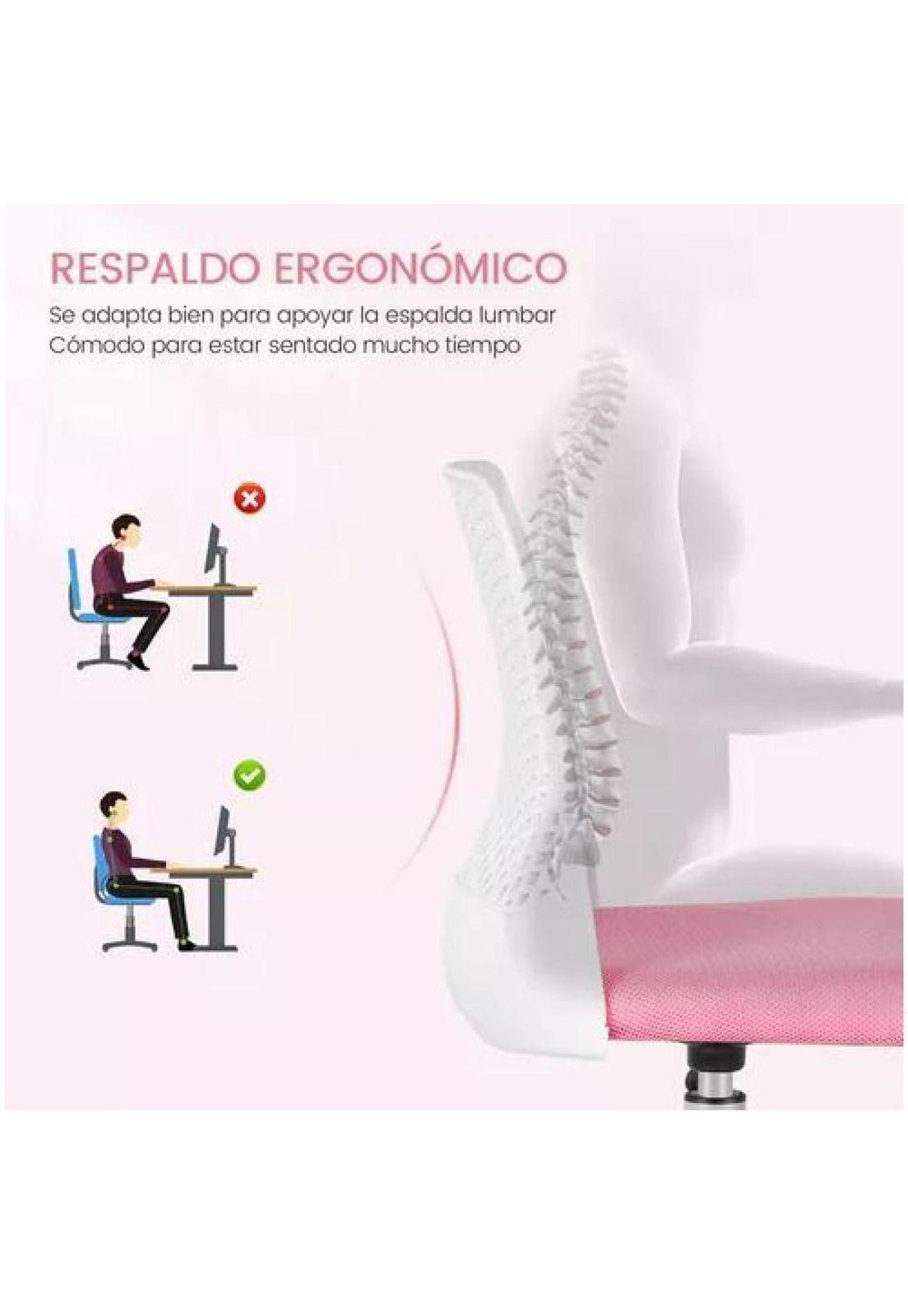 Silla de oficina ergonómica con soporte lumbar color multicolor-2