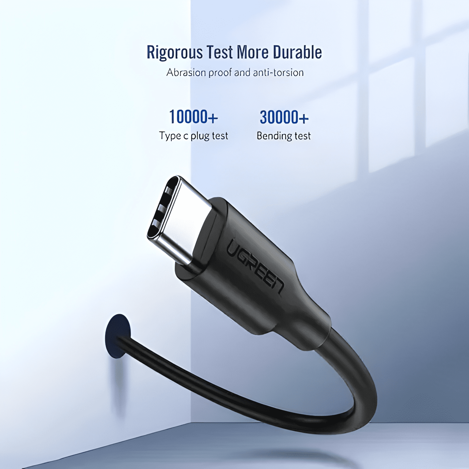 Cable tipo c 2.0 a USB-C 2.0 macho 3a 60w 1mt 50997 Negro-2