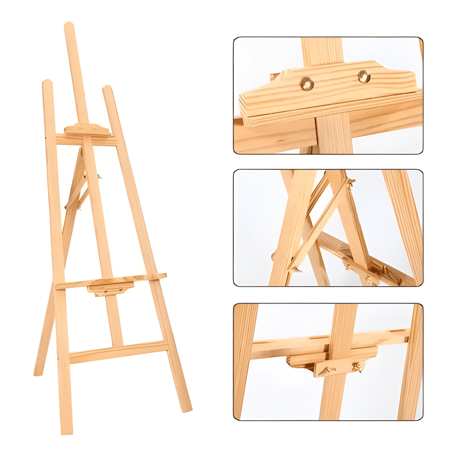 Atril caballete para pintar de madera ajustable 125cm niños-2