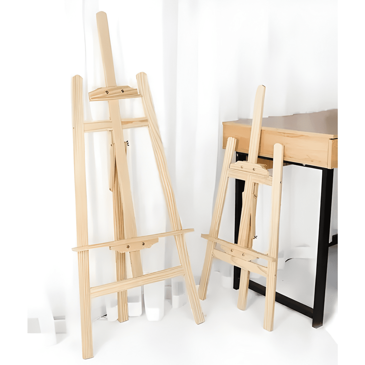Atril caballete para pintar de madera ajustable 125cm niños-3