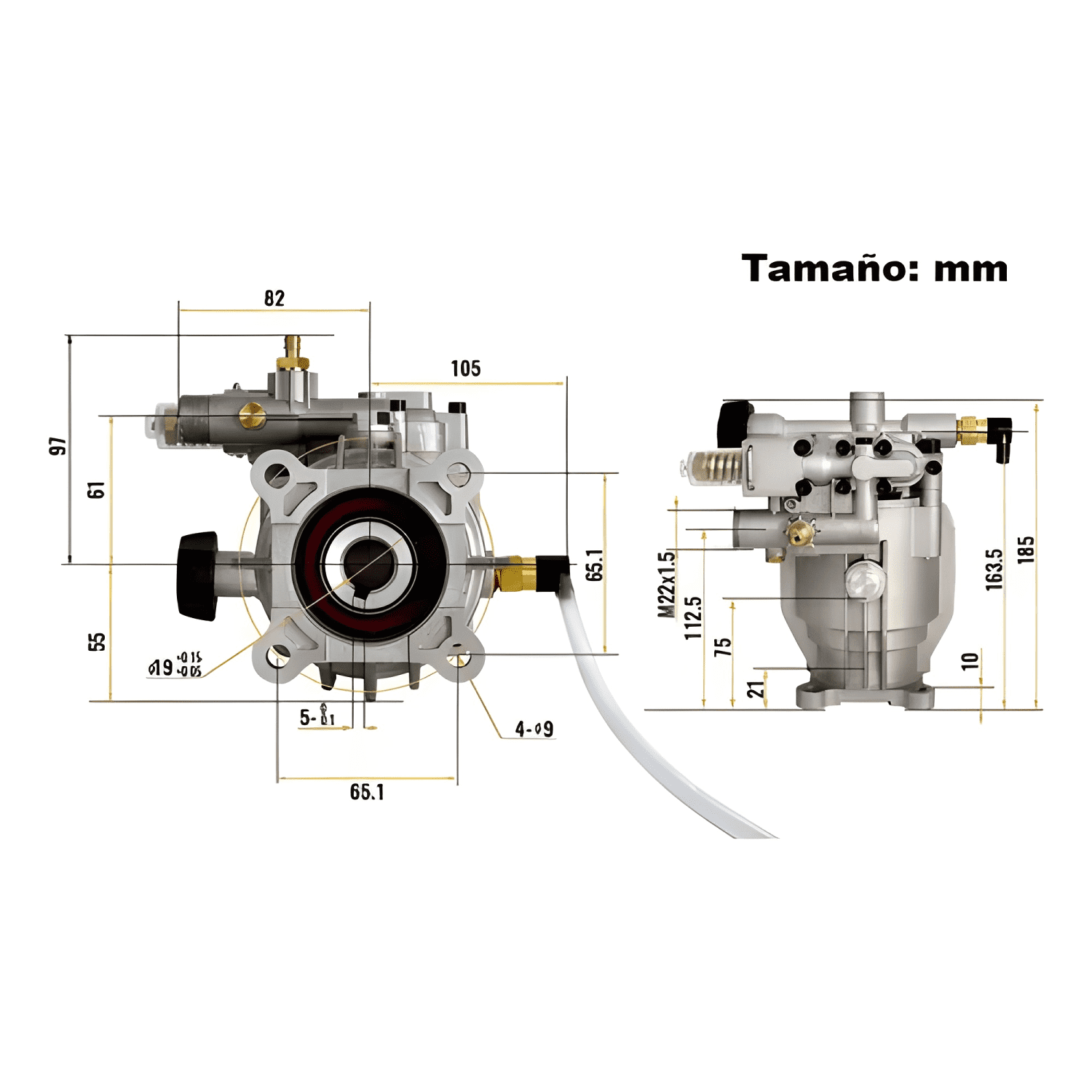 Bomba Para Hidrolavadora Gasoli 3200psi Eje 3/4'' #7-4