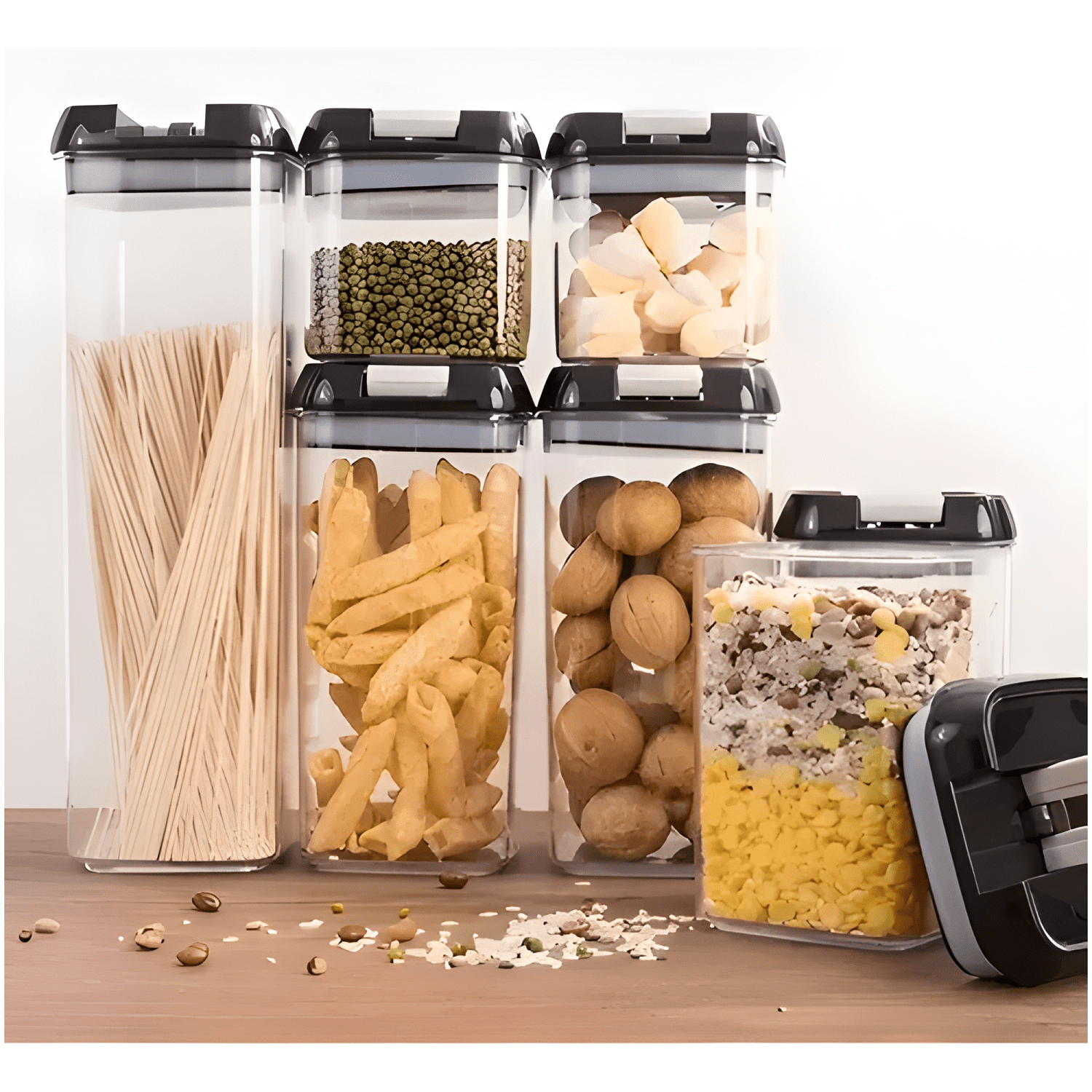 Set 7 contenedores herméticos alimentos para despensa-3