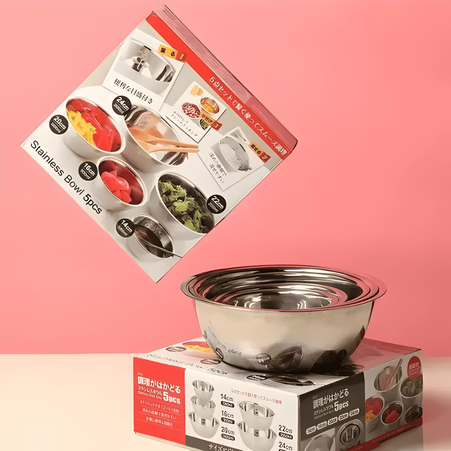 Pack 5 bowl pocillo acero inoxidable reposteria cocina #8-3