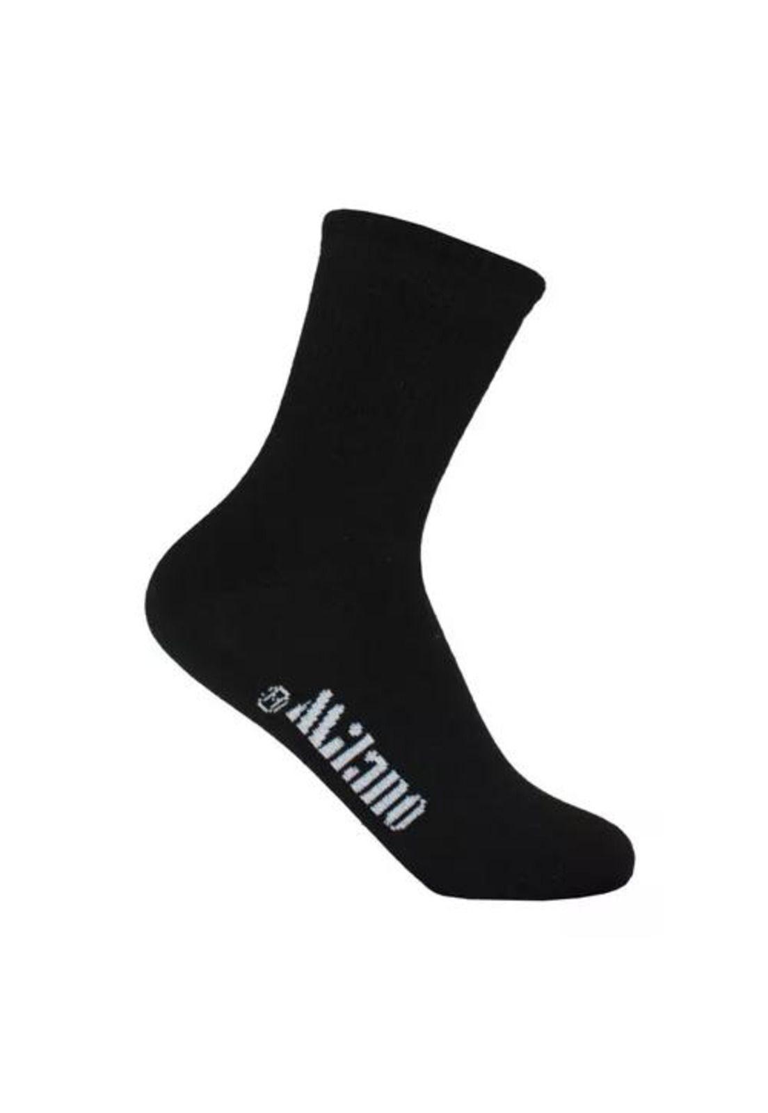 Calcetines de media caña para hombre, pack de 12 pares, color negro-2
