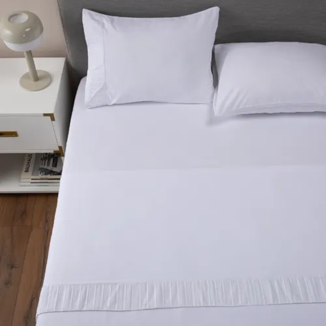Sabanas casatua hotel funda almohada 2 plazas color blanco-0