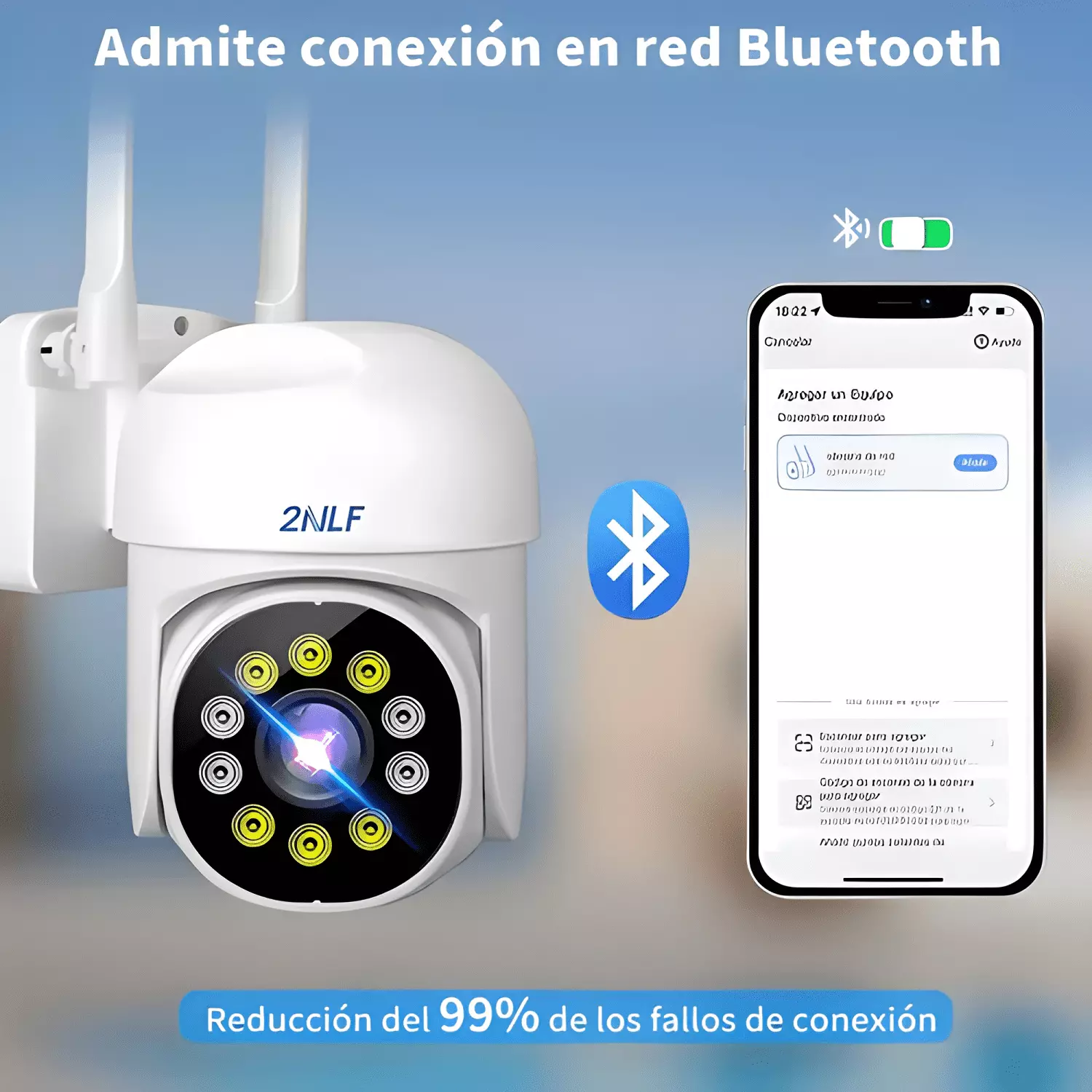 2nlf® 2pcs Cámara de Seguridad Exterior Wifi Ip 360 Plus Plu-3