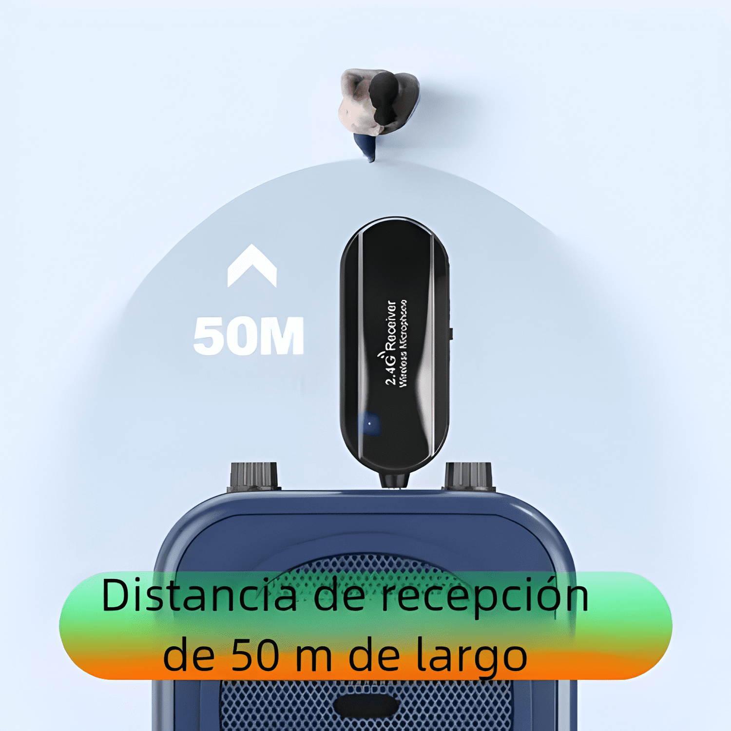 Sistema de micrófono con auriculares inalámbricos portátiles-4