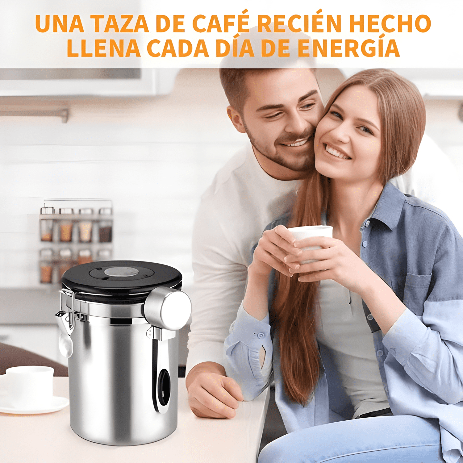 Recipiente tarro para café hermético grano 1,8 L-1