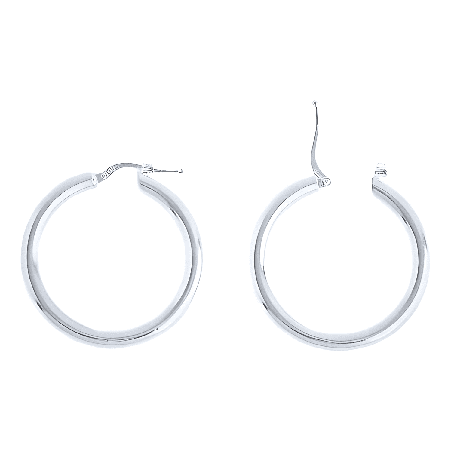 Aro Argollas Gruesa 40 Mm De Plata Plateado-0