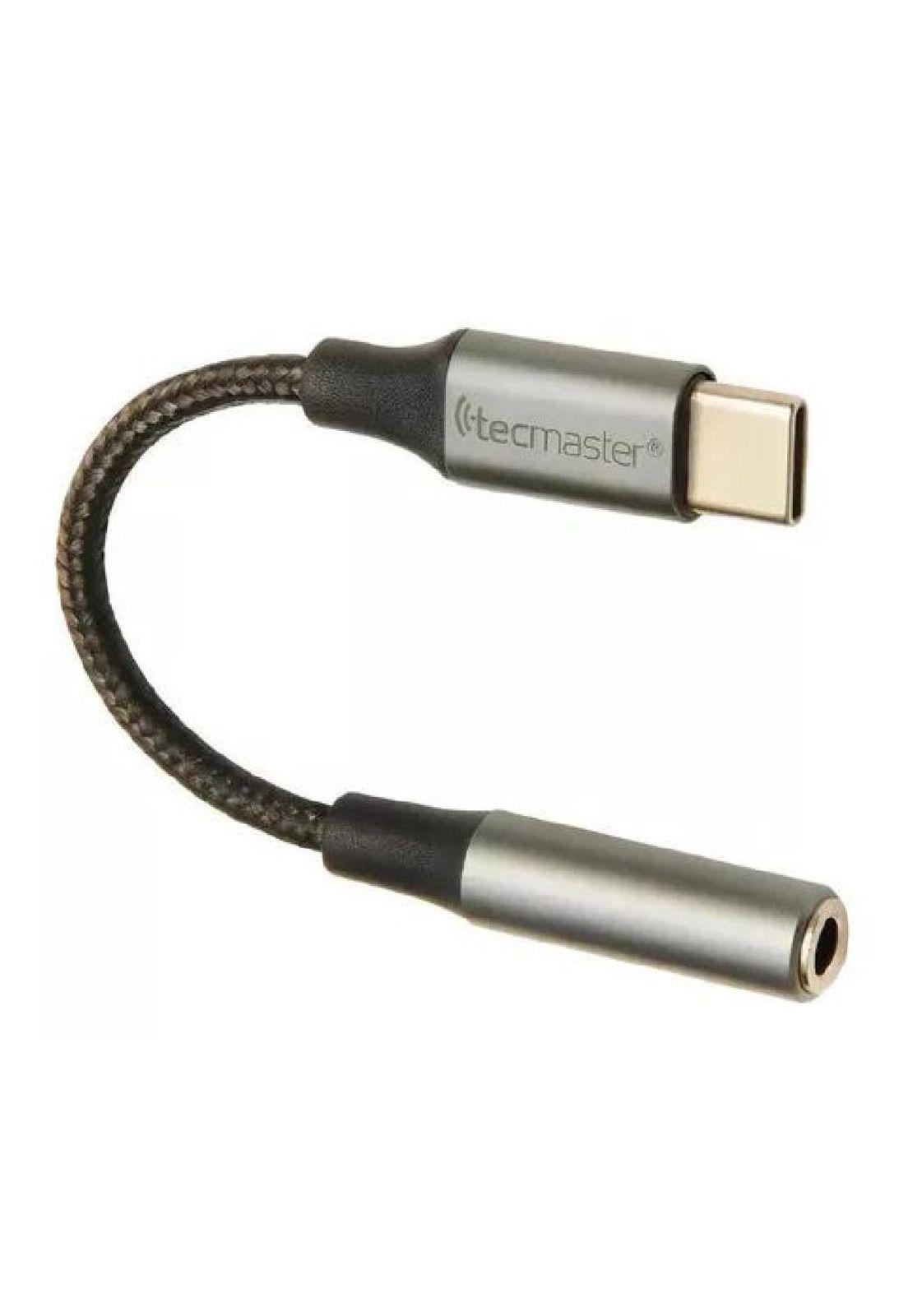 Adaptador de audífono tipo C a audio jack 3.5mm Tecmaster gris-5
