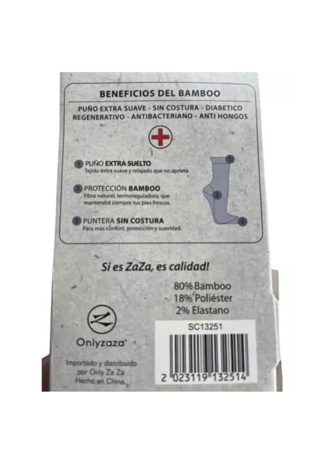 Pack de 5 calcetines de bambú y cobre, diabéticos, colores oscuros-3