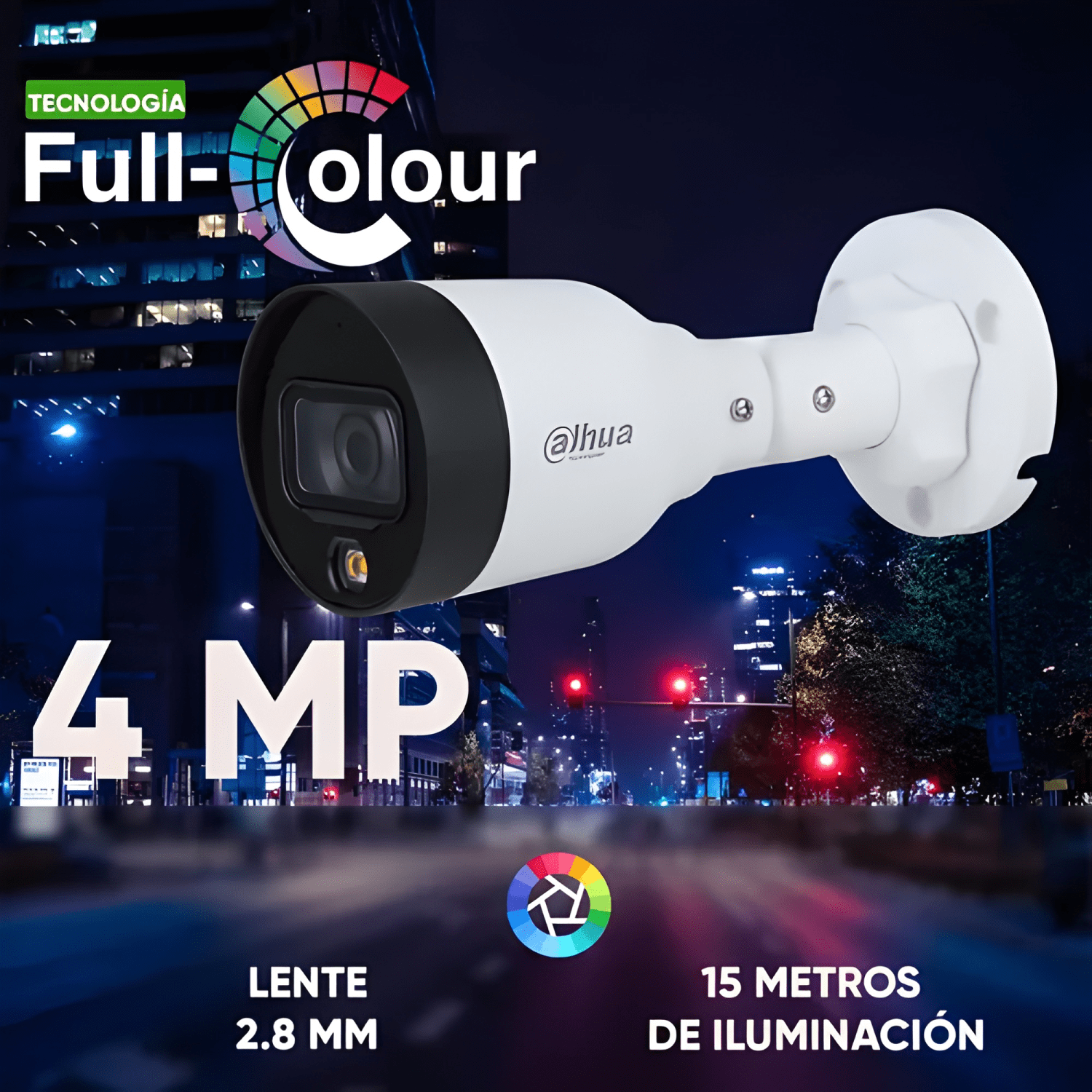 Cámara Ip Bullet Dahua 4mp Full Color 2.8mm 15mts Blanco-2