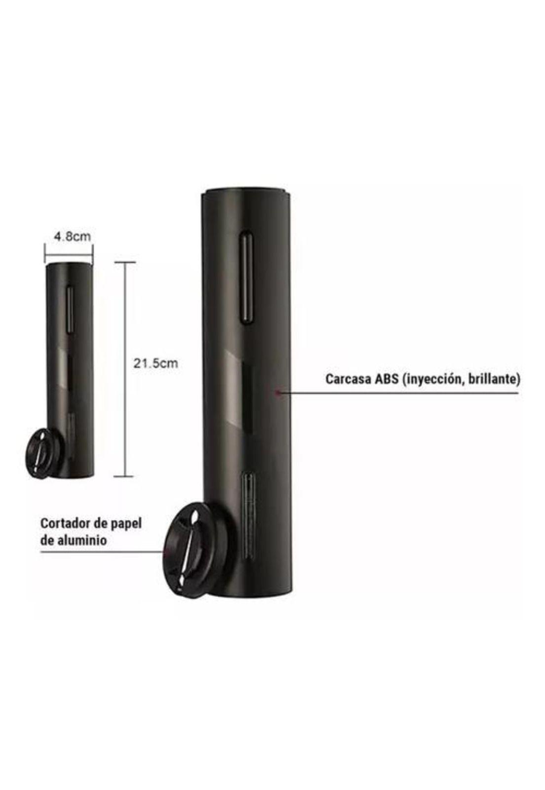 Descorchador de vino eléctrico negro-2
