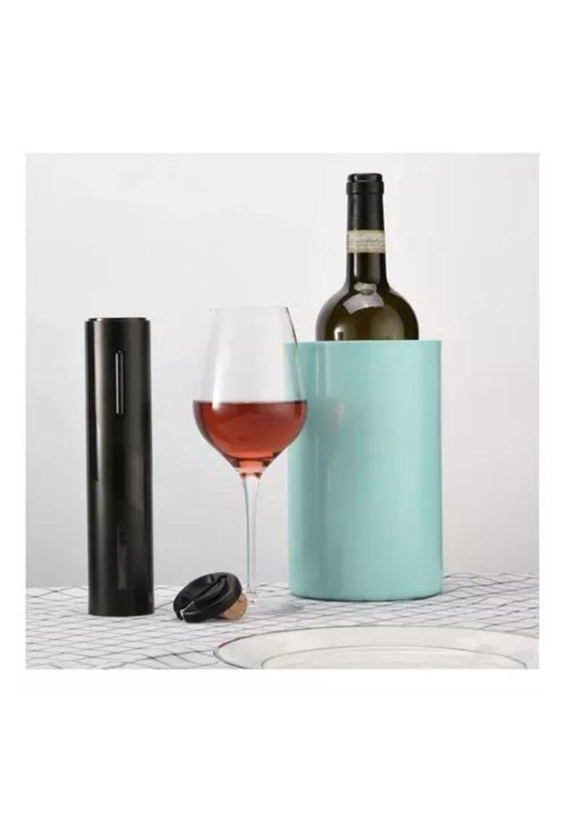 Descorchador de vino eléctrico negro-4