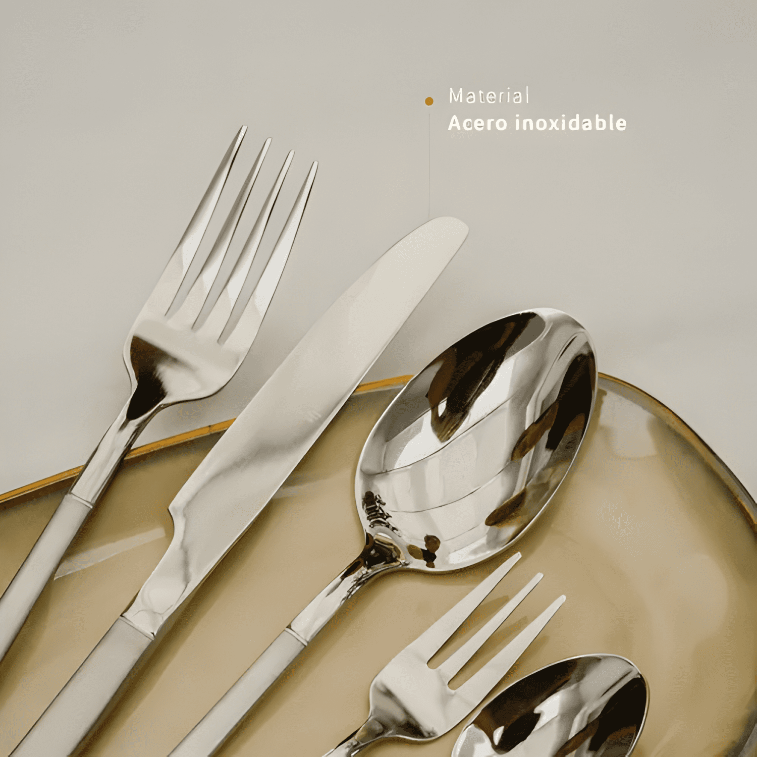 Set de cuchilleria 30 pcs cubiertos acero inoxidable-2