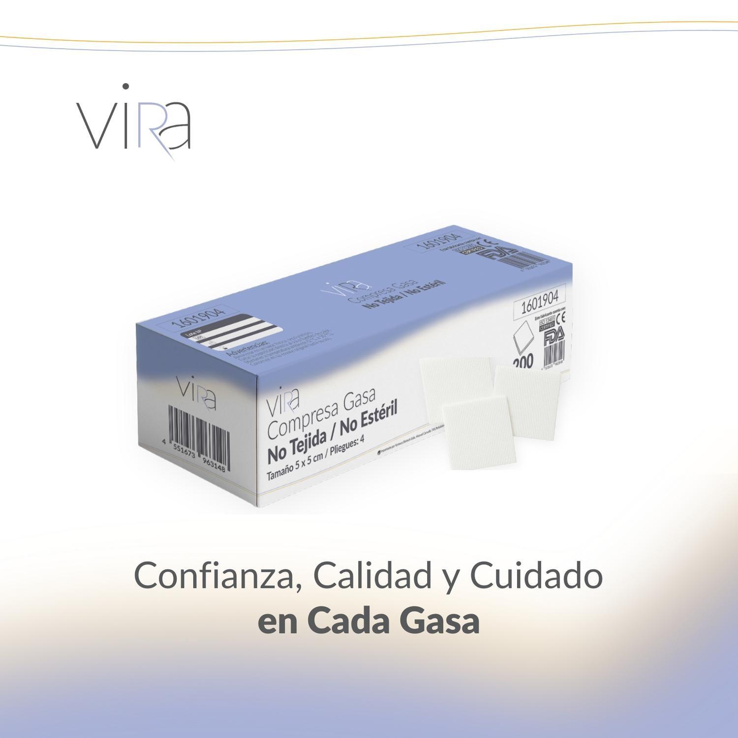 Gasa No Estéril No Tejida 5x5 200 unidades viRa-6