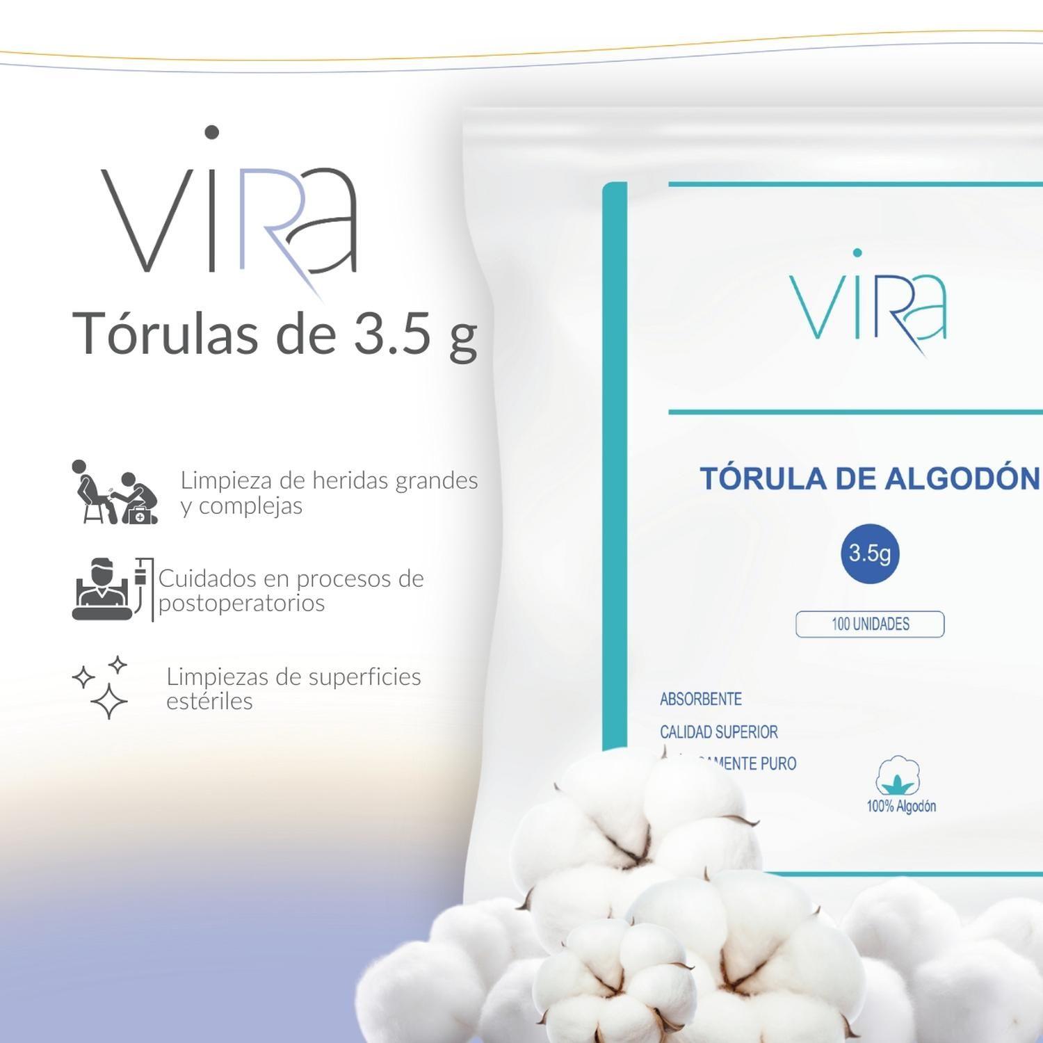 Tórulas de Algodón Premium 3.5gr X 100 Unidades | viRa-2