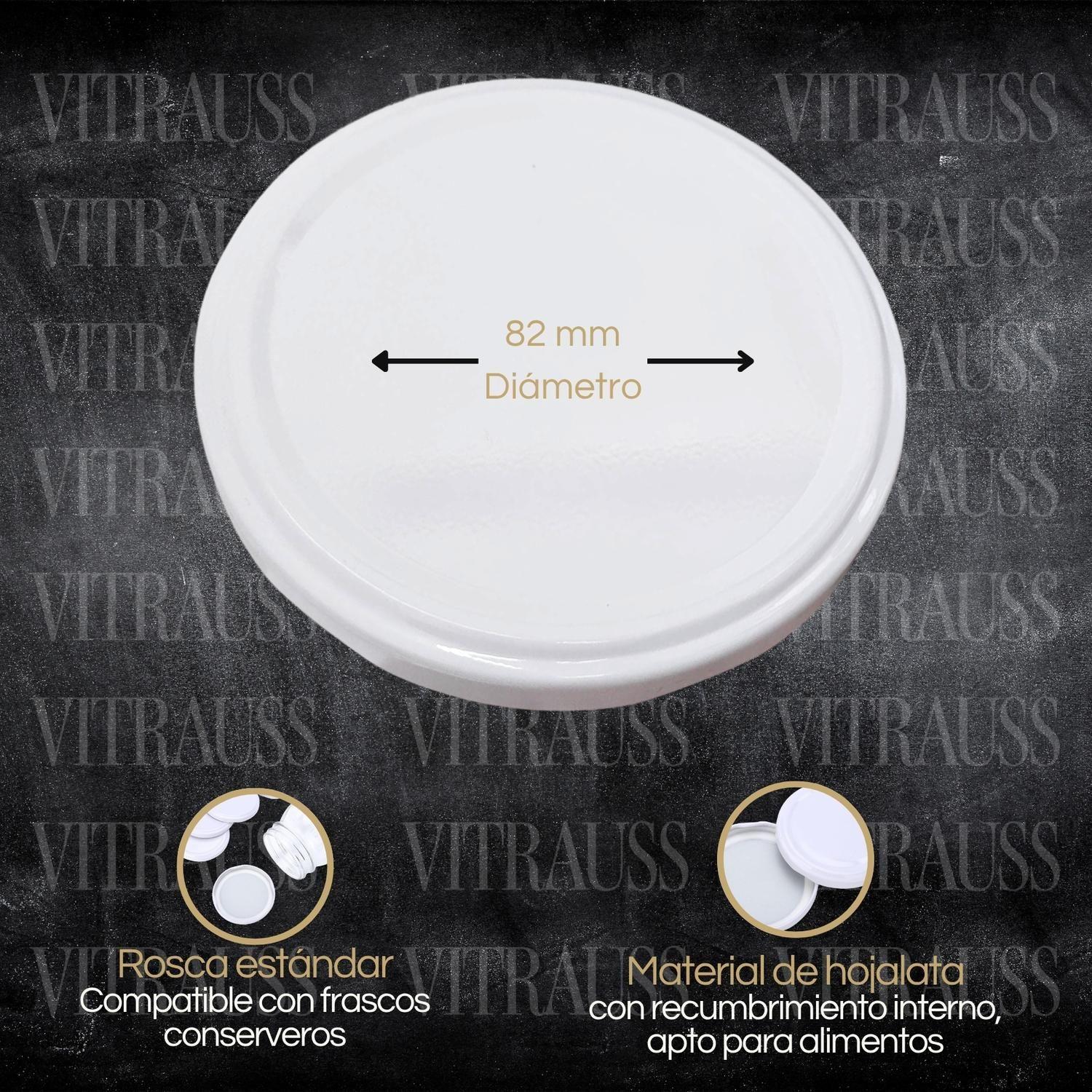 Pack 50 Unidades Tapa De 82mm Para Frasco Conservero-5
