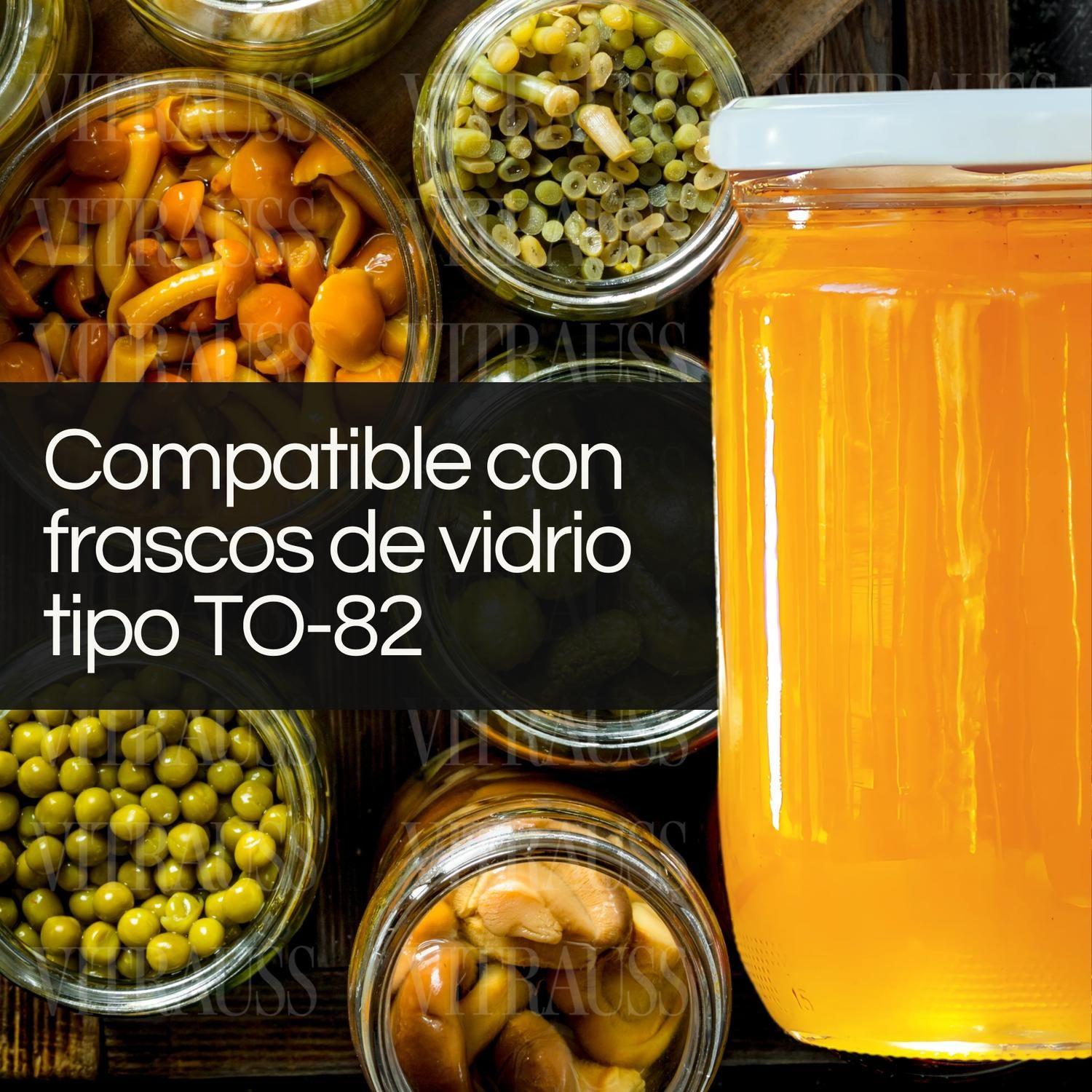 Pack 50 Unidades Tapa De 82mm Para Frasco Conservero-7