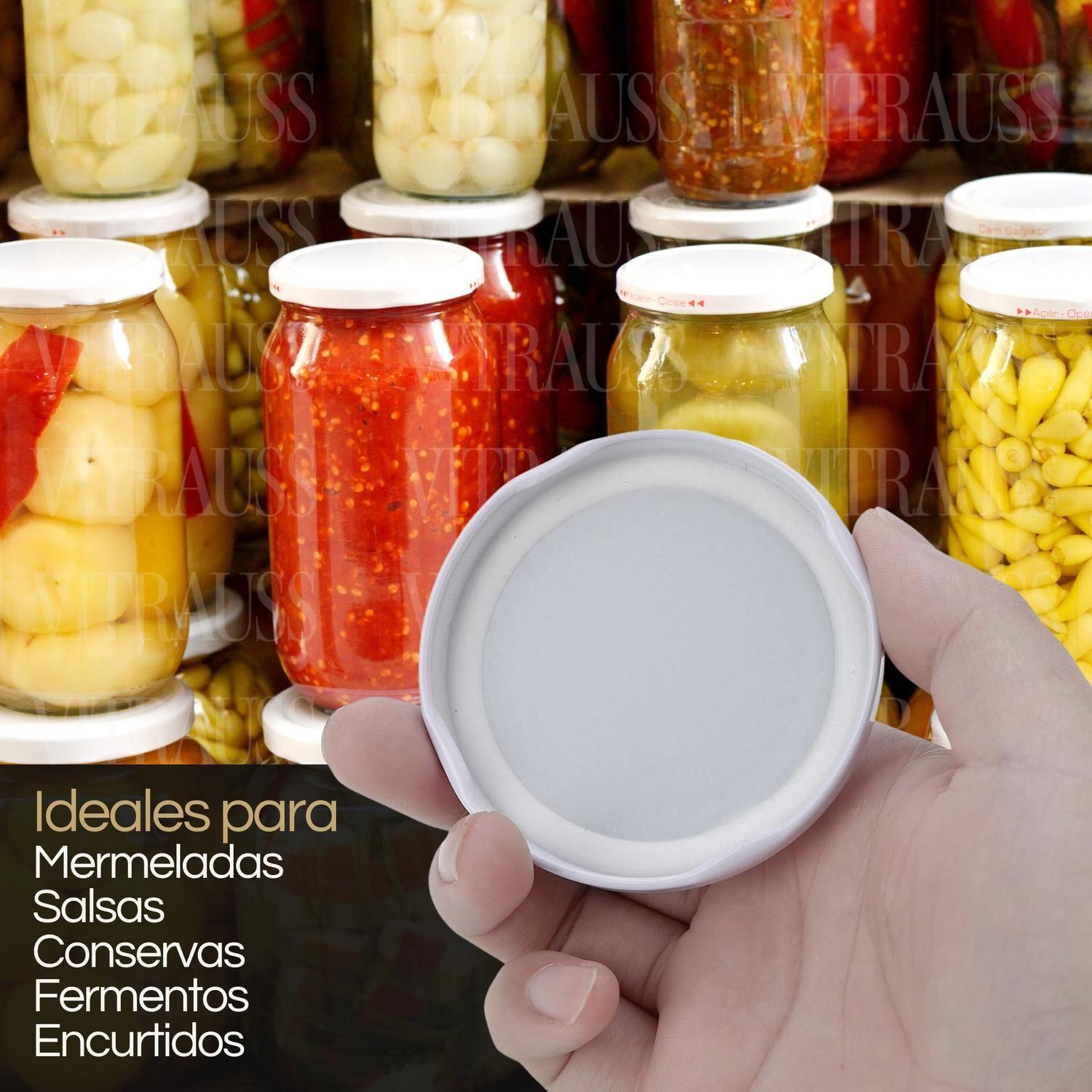 Pack 50 Unidades Tapa De 82mm Para Frasco Conservero-8