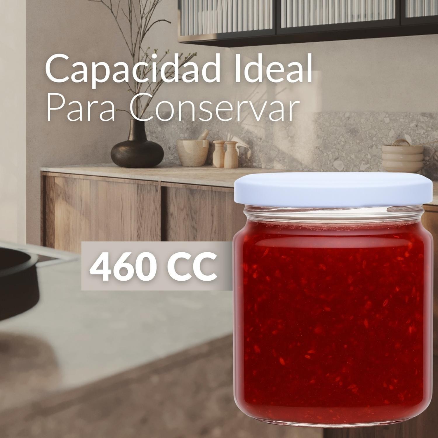 Frasco Conservero 460 Cc Con Tapa Metálica Pack 24 Unidades-2