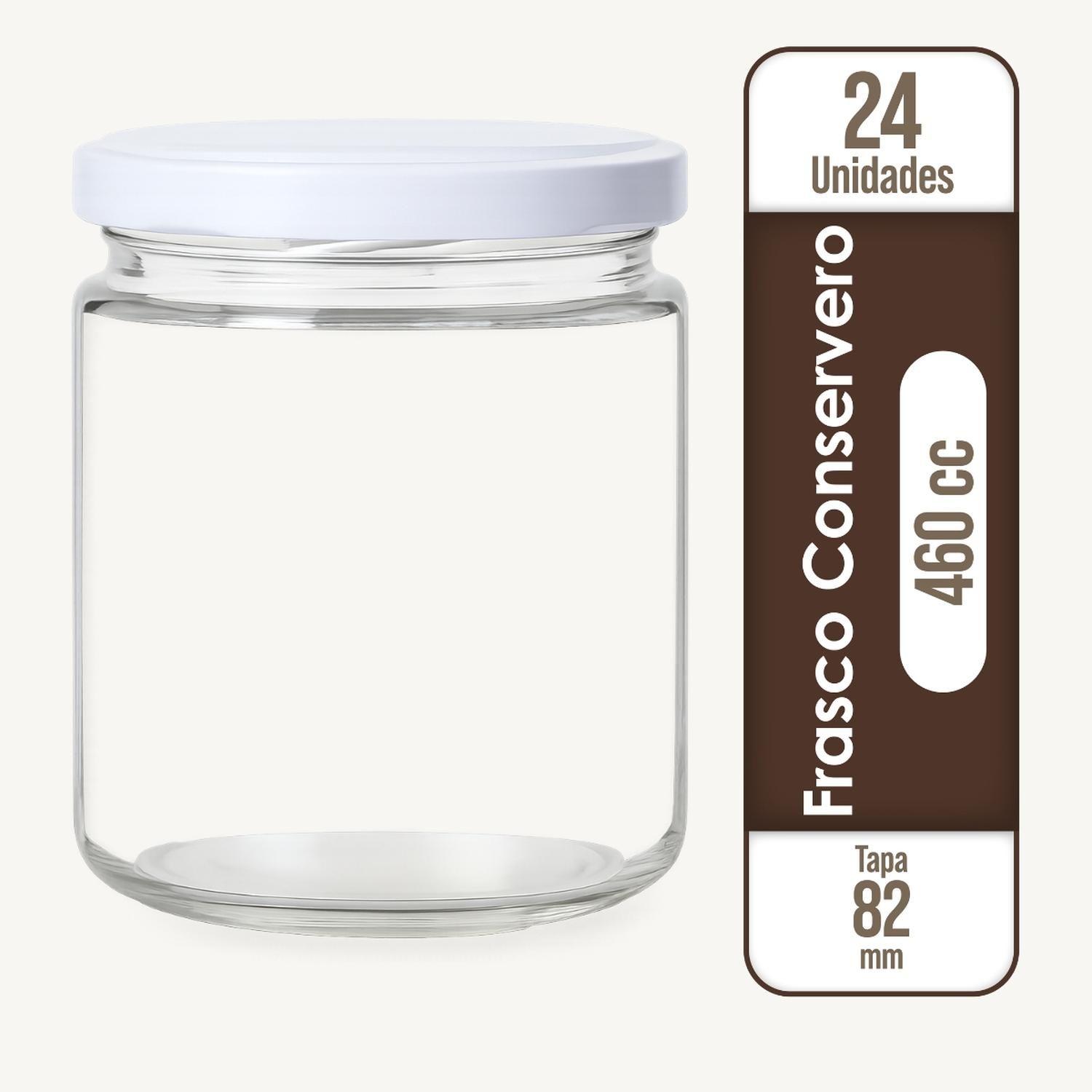 Frasco Conservero 460 Cc Con Tapa Metálica Pack 24 Unidades-0
