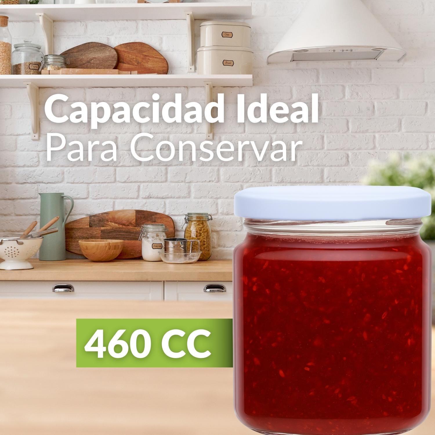 Frasco Conservero 460 Cc Con Tapa Metálica Pack 24 Unidades-4