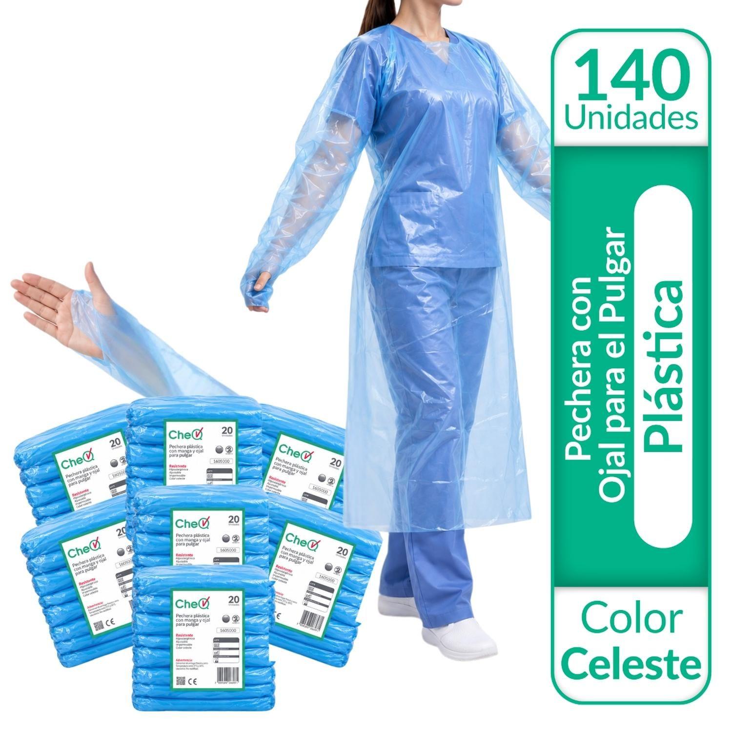Batas Desechables Pechera con Ojal para Pulgar y Mangas 140u-1