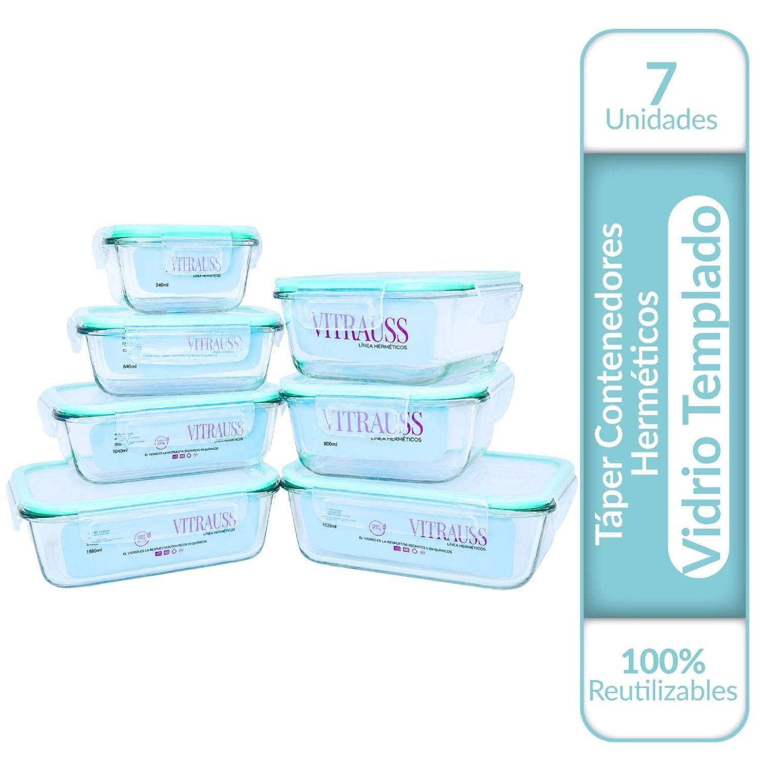 7 Taper Contenedores Herméticos Vidrio Templado Vitrauss-1