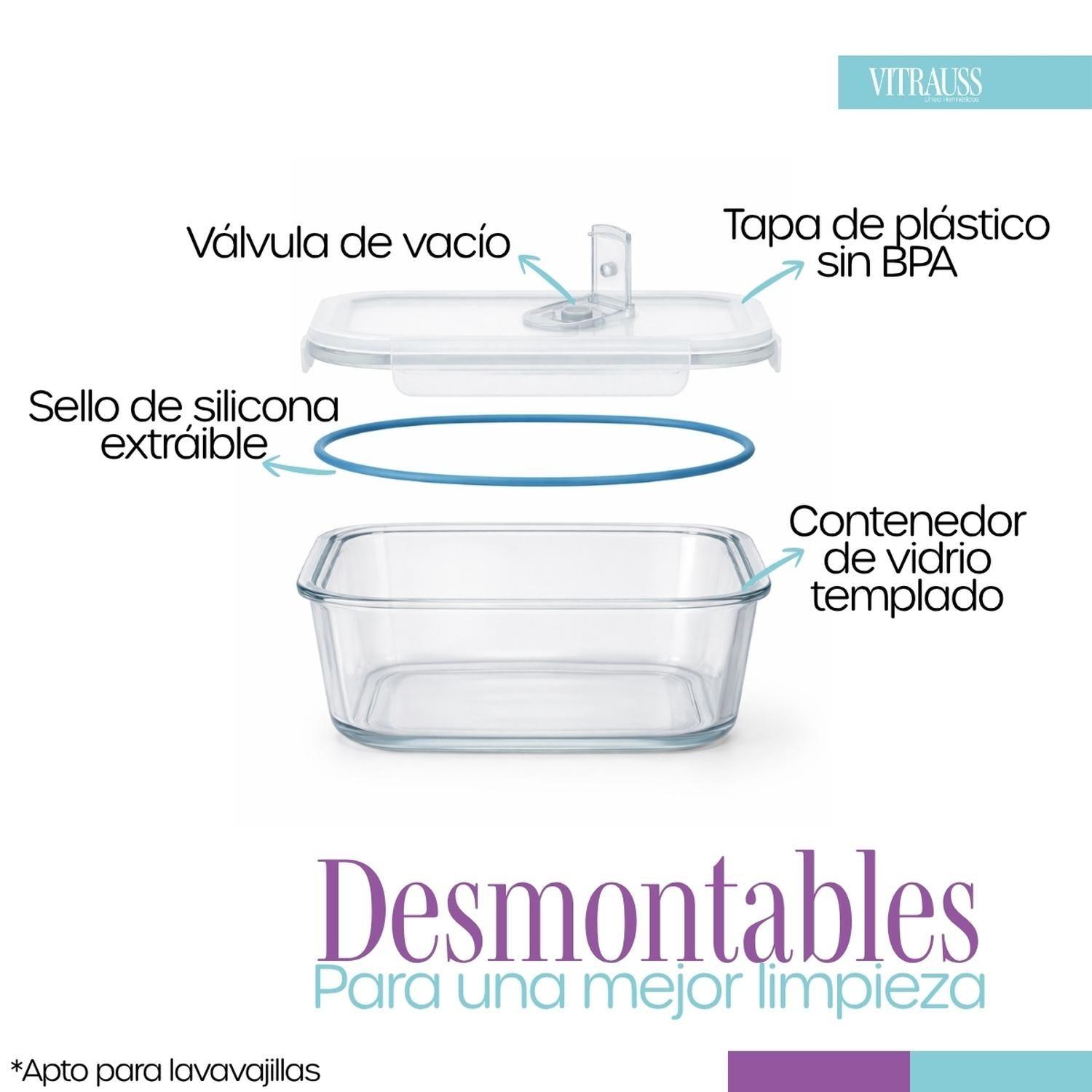 7 Taper Contenedores Herméticos Vidrio Templado Vitrauss-6