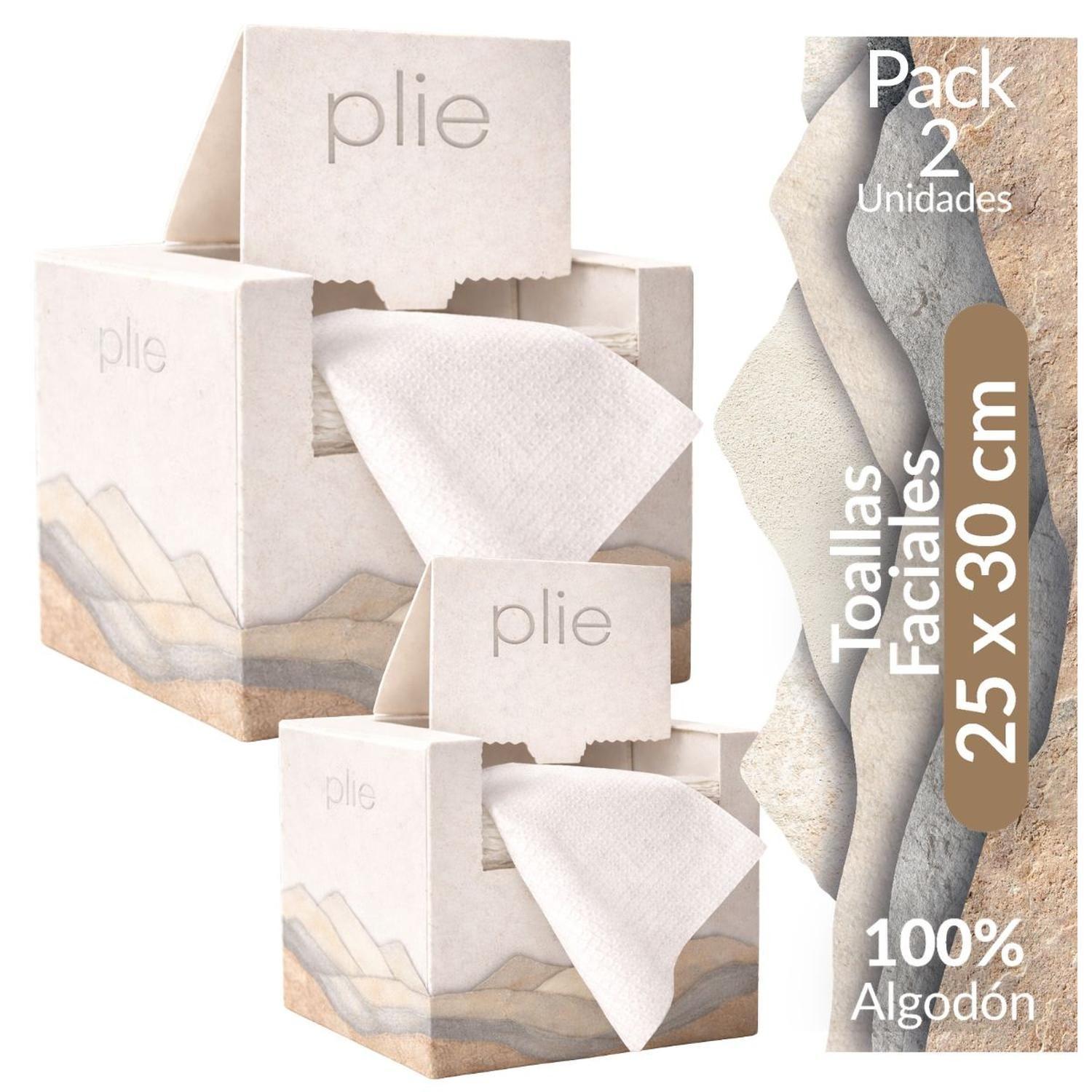 Pack 2 X Toallas Faciales Secas Desechables Premium Plie 50 Pc-1