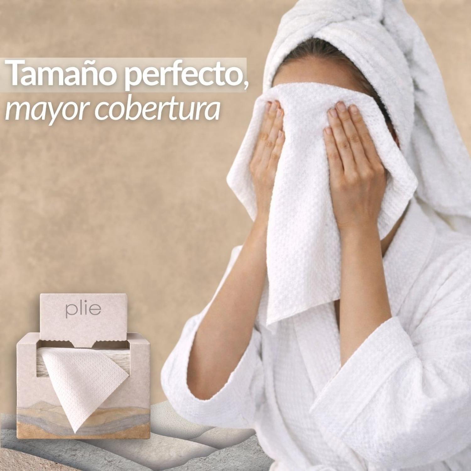 Pack 2 X Toallas Faciales Secas Desechables Premium Plie 50 Pc-3
