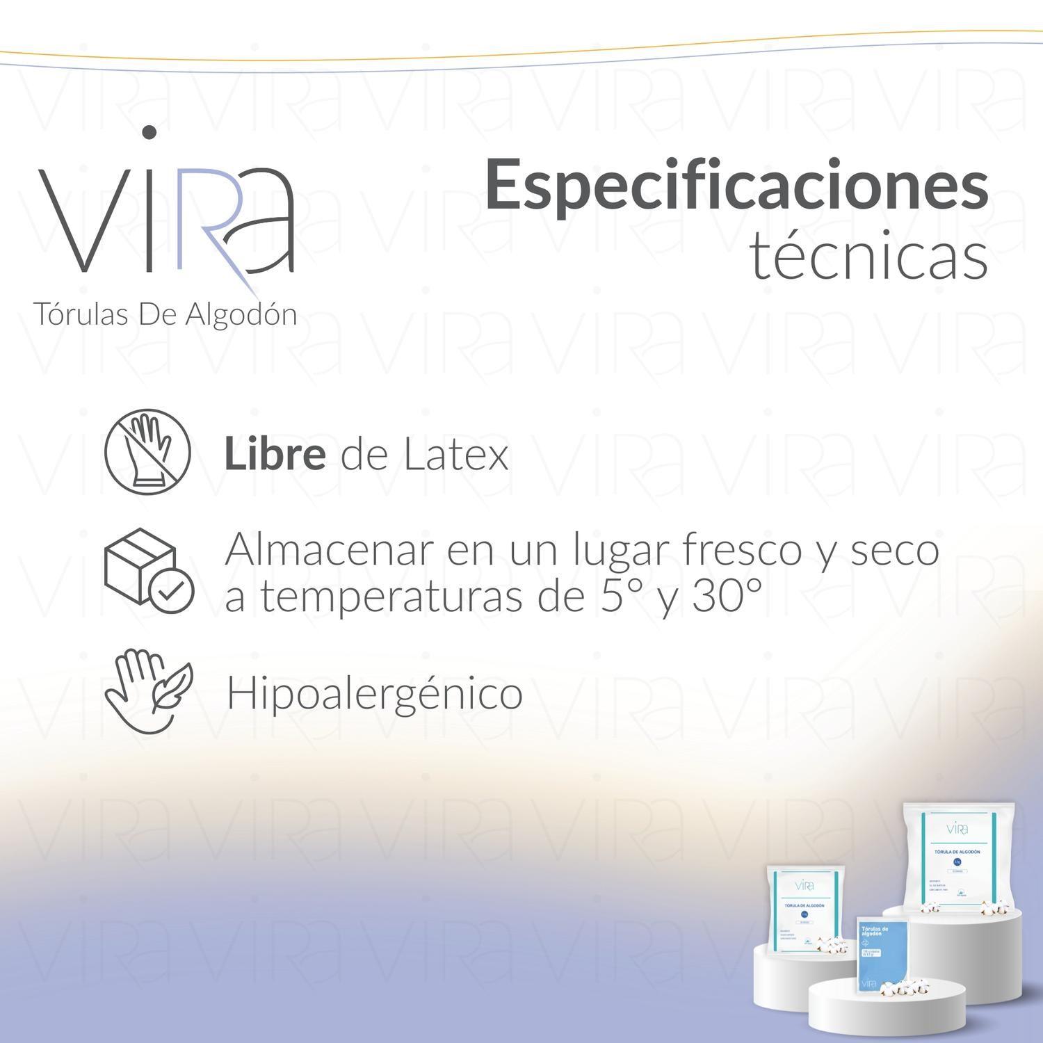Tórulas de Algodón Premium 1gr X 100 Unidades | viRa-6