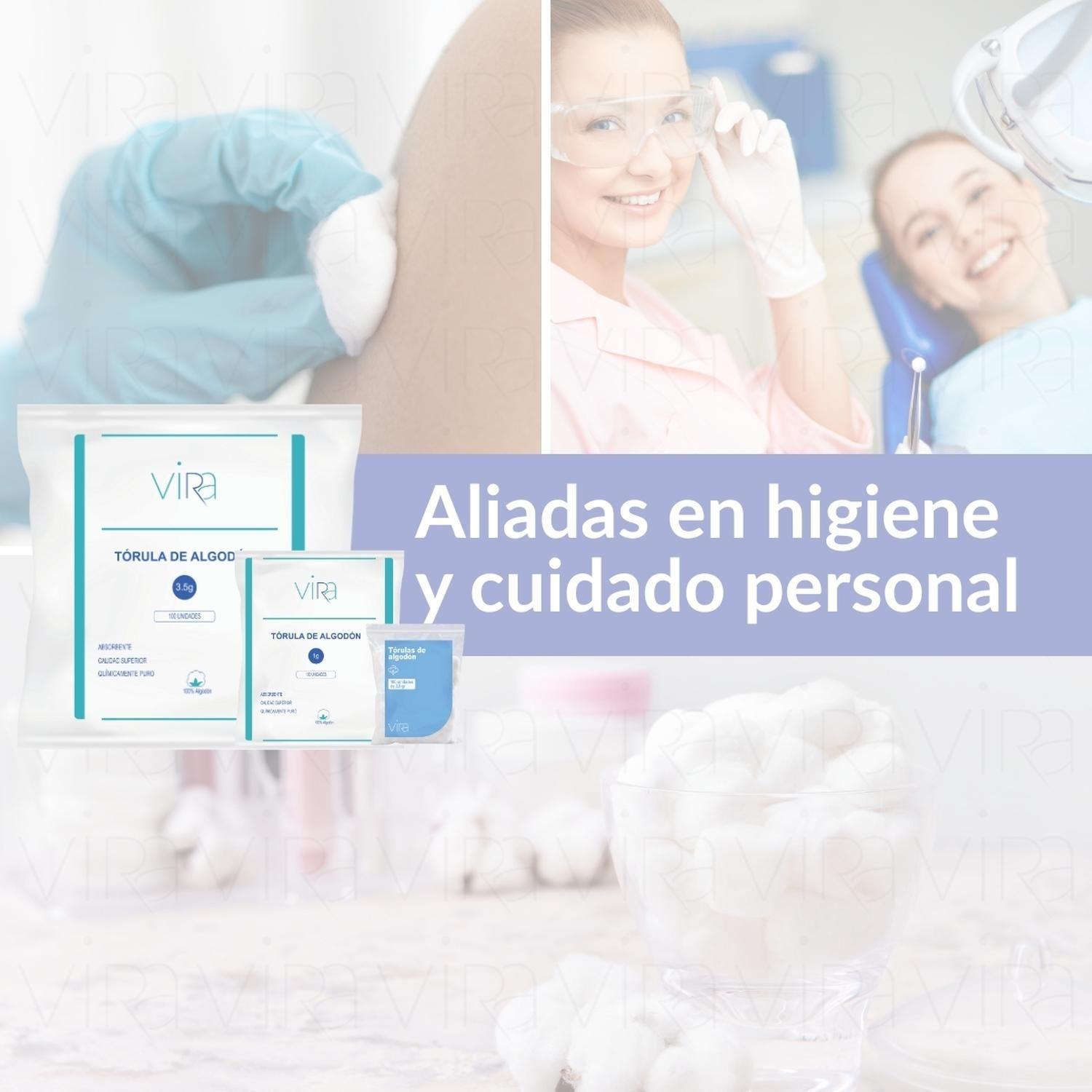 Tórulas de Algodón Premium 1gr X 100 Unidades | viRa-7