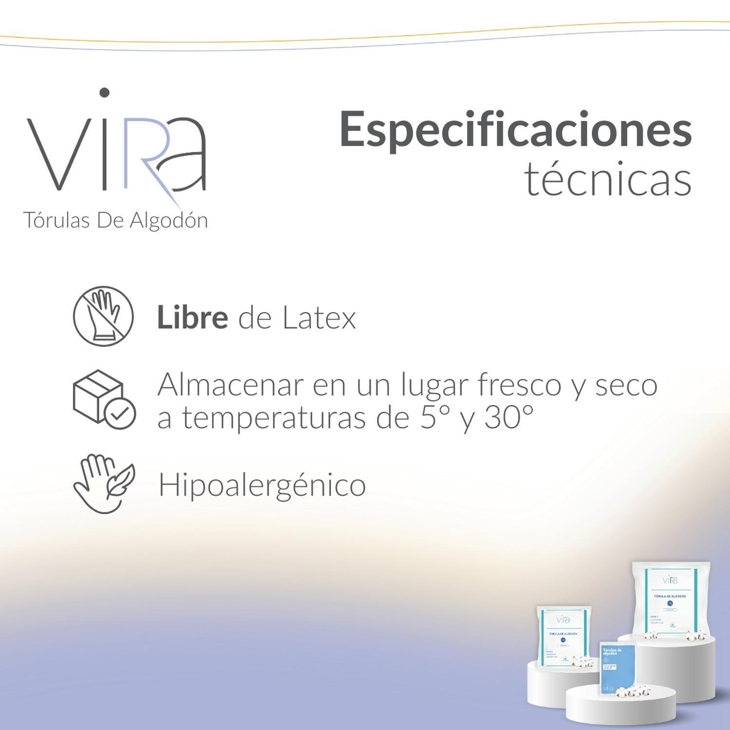 Tórulas de Algodón Premium 1gr X 100 Unidades | viRa-5