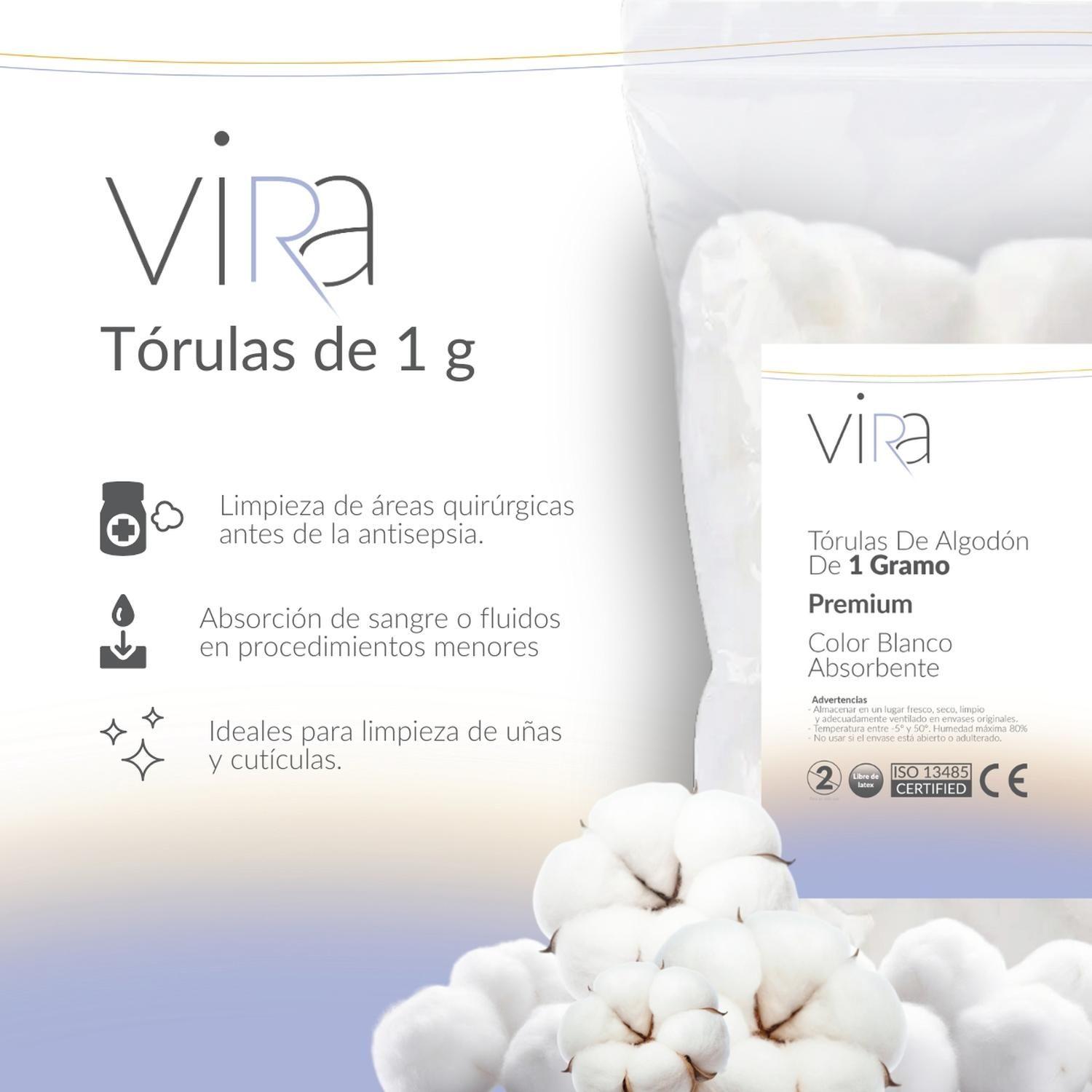 Tórulas de Algodón Premium 1gr X 100 Unidades | viRa-3