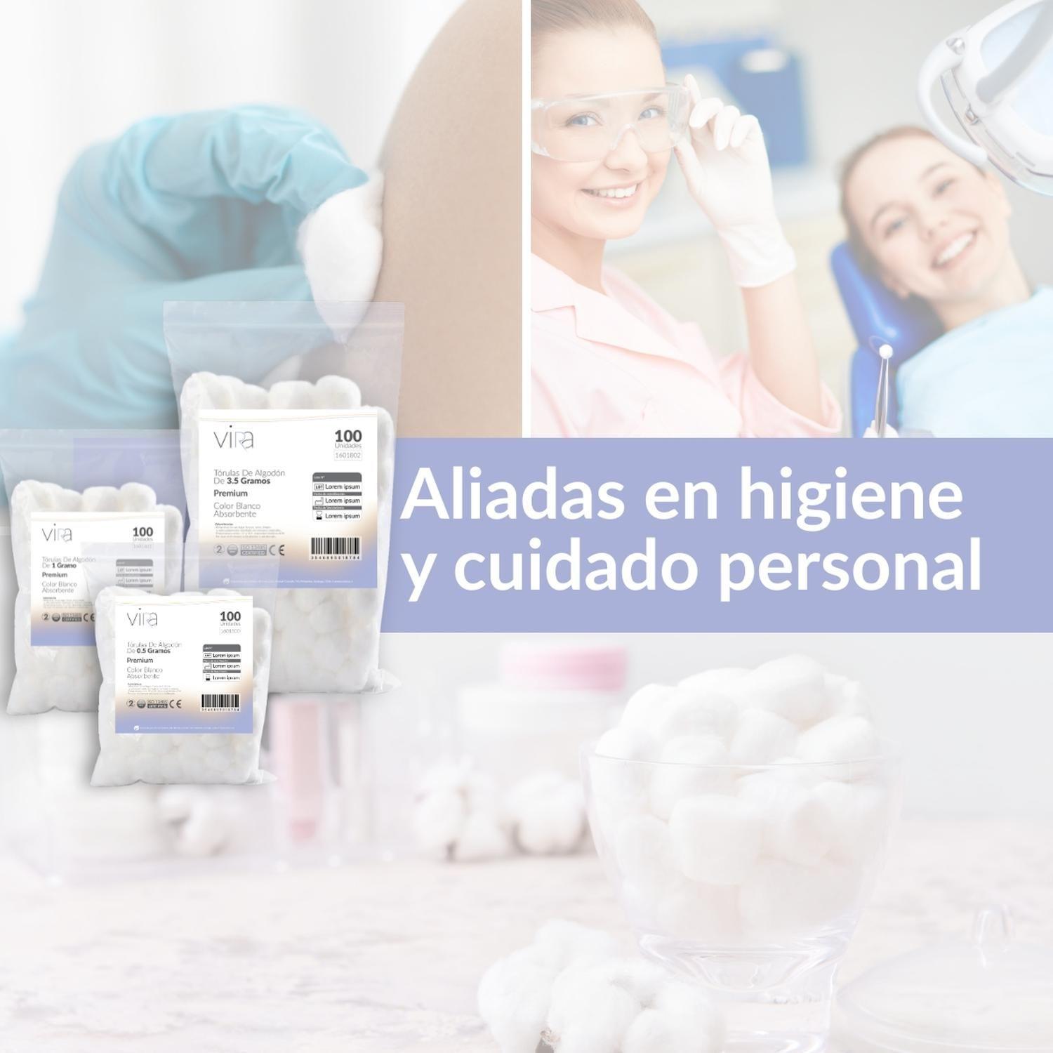 Tórulas de Algodón Premium 1gr X 100 Unidades | viRa-7