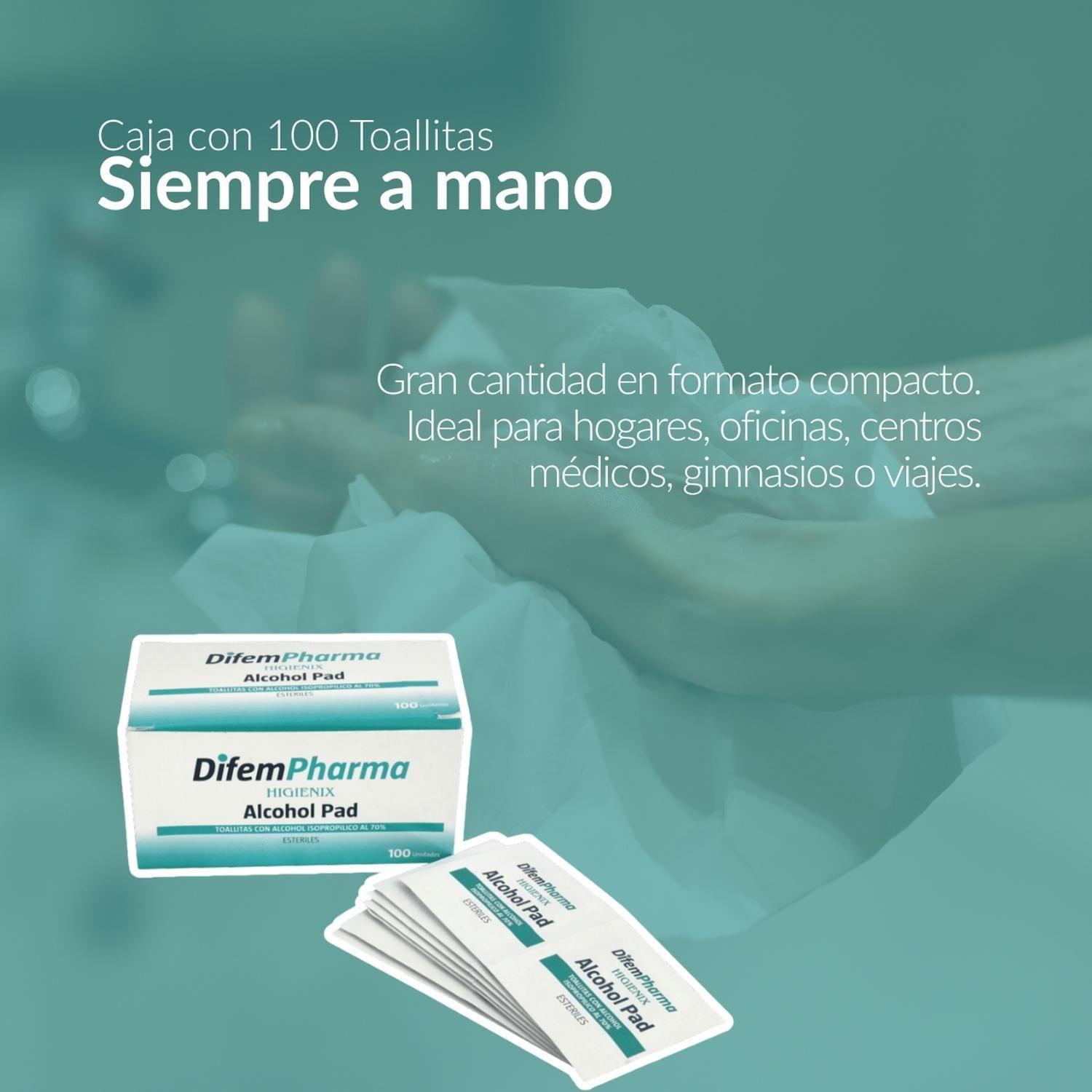 Caja 10 X Higienix Alcohol Pad Caja 100 Ud (total 1000u)-5