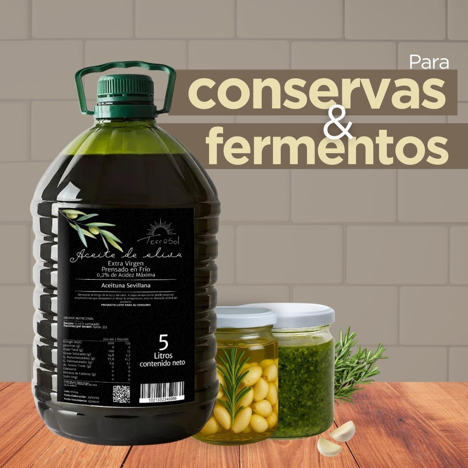 Aceite de Oliva 5 Litros Extra Virgen + Regalo - Terrasol-2