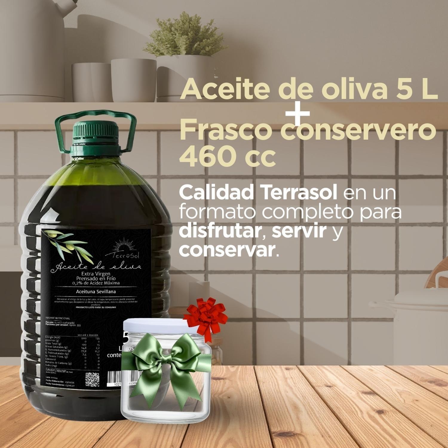 Aceite de Oliva 5 Litros Extra Virgen + Regalo - Terrasol-3