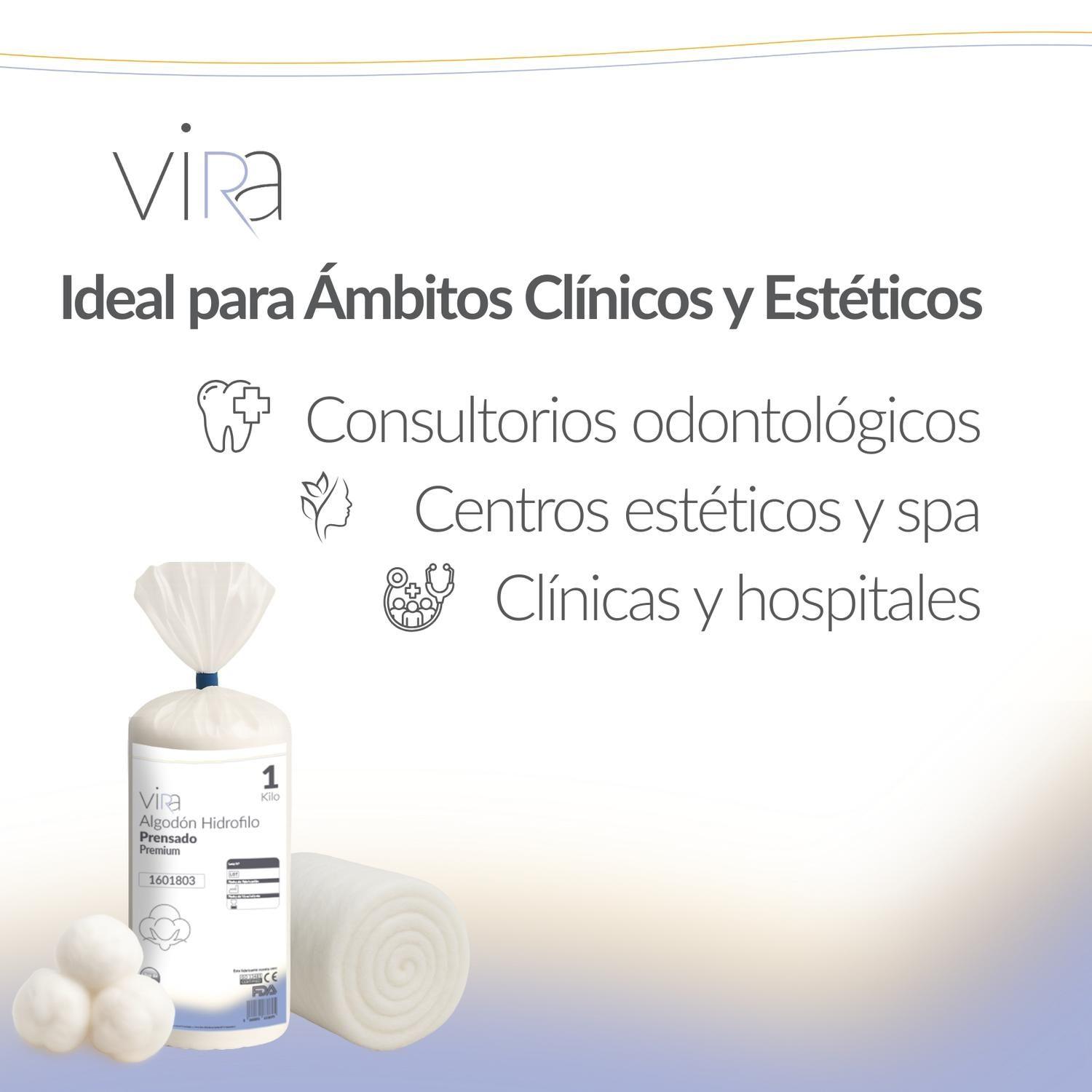 Algodón Hidrófilo Prensado Premium Suave 1kg viRa-5