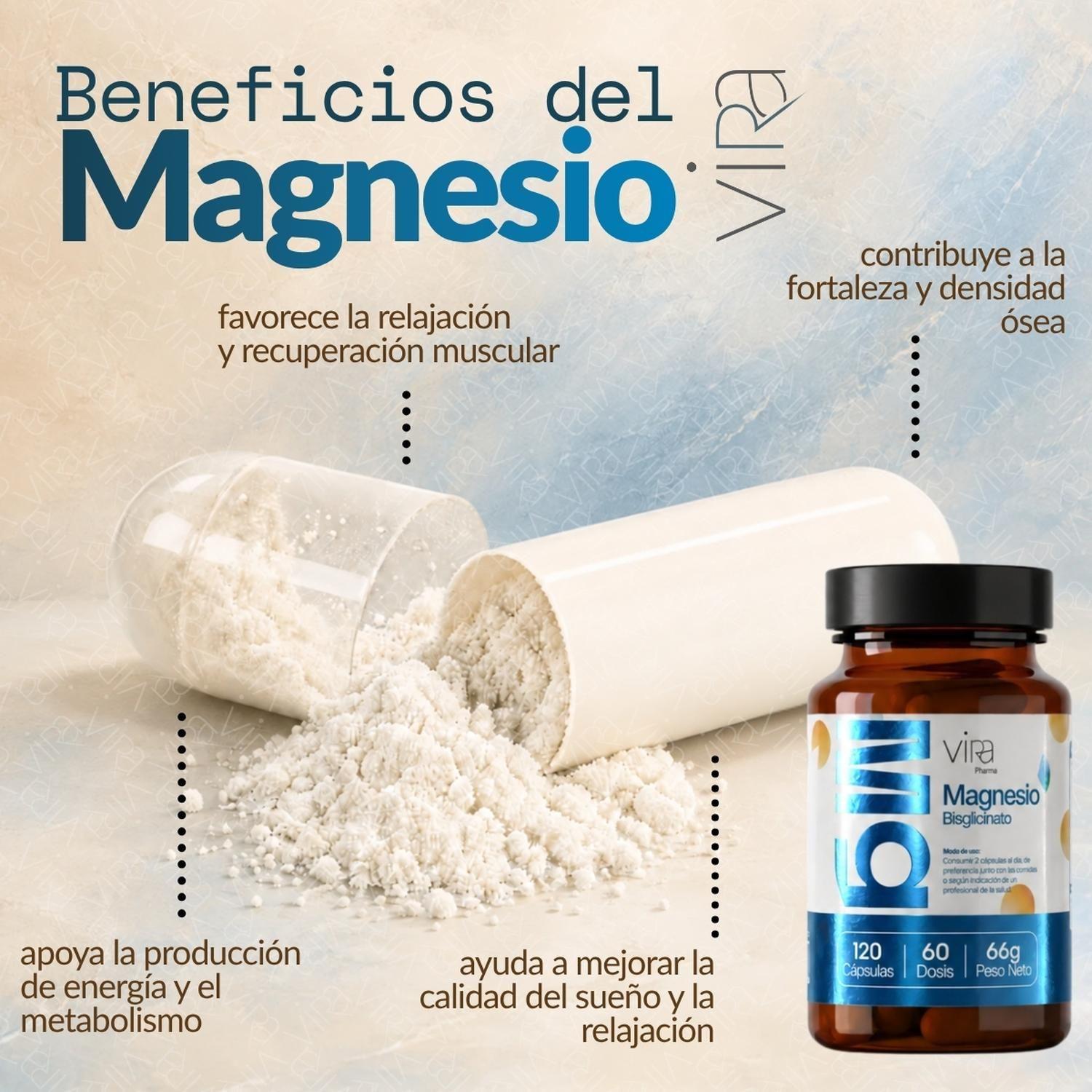 Magnesio Bisglicinato Pure 775 mg 240 Cápsulas Vegano viRa-4