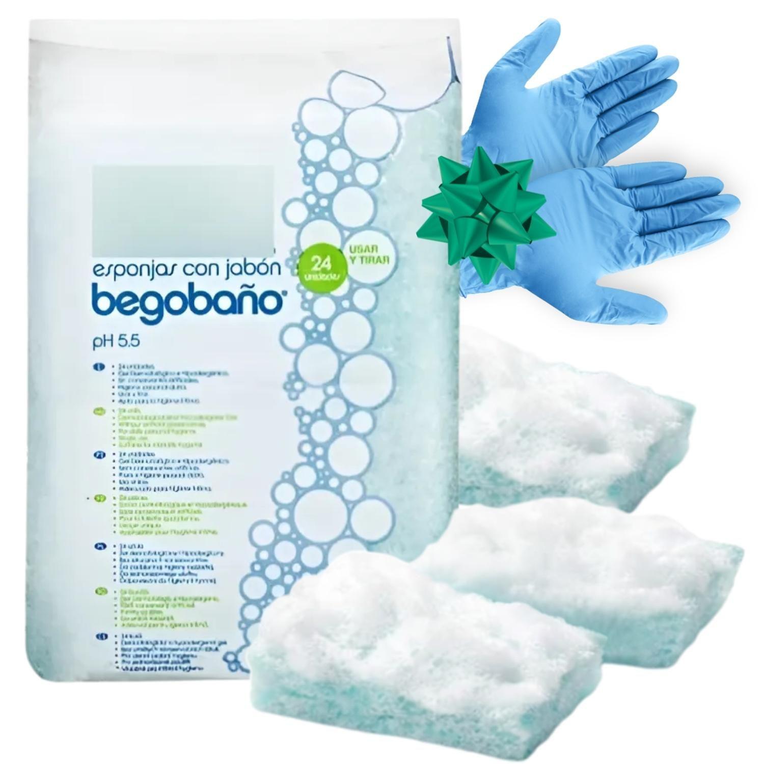 Esponja Jabonosa Desechable Begobaño Enjuague 120 unidades-0