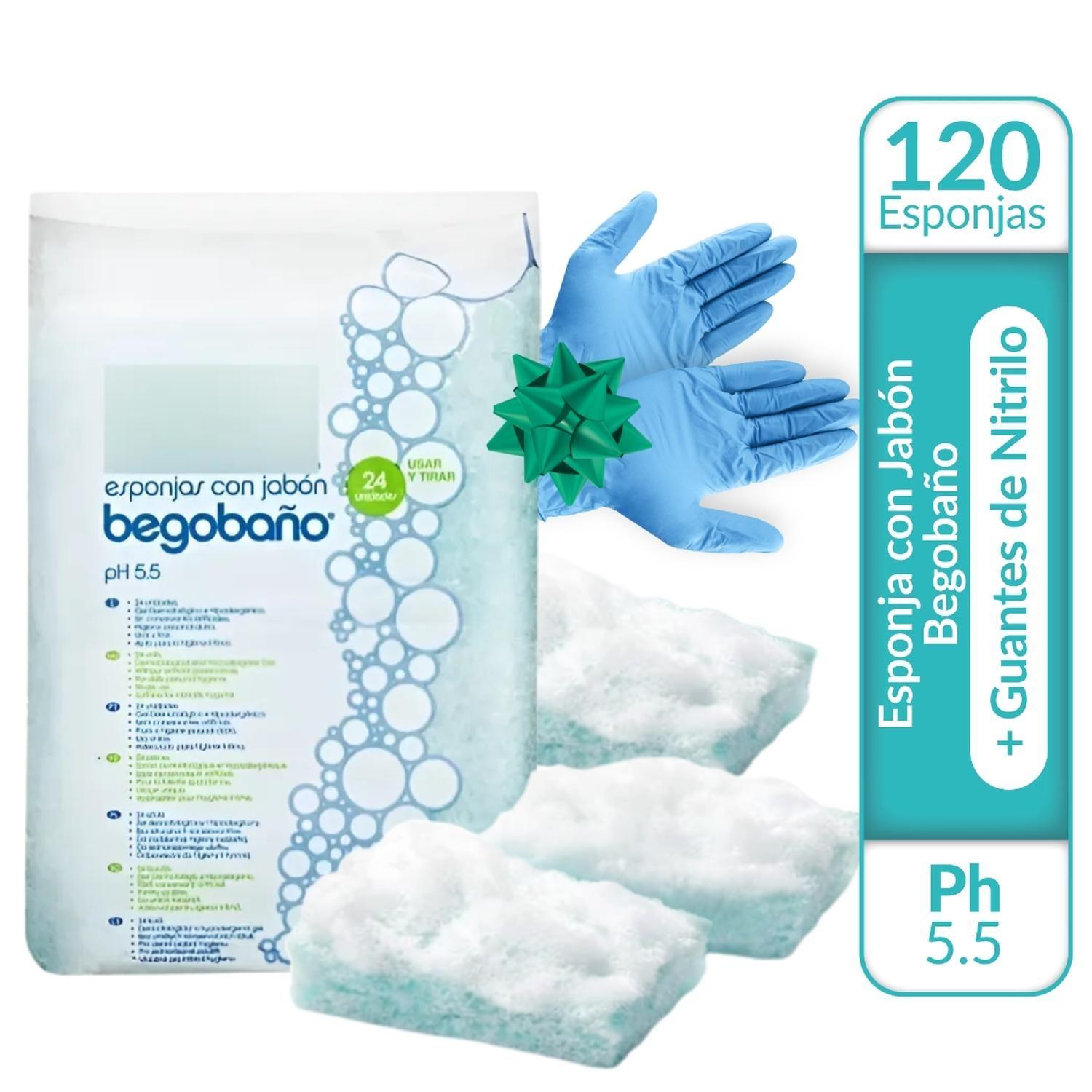 Esponja Jabonosa Desechable Begobaño Enjuague 120 unidades-1